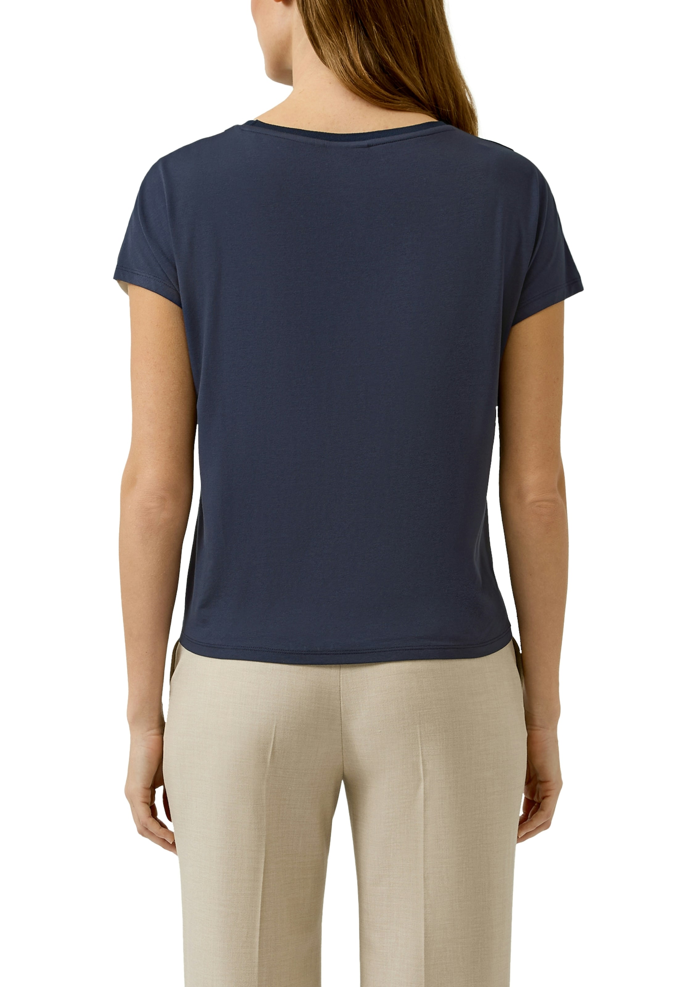 s.Oliver BLACK LABEL Rundhalsshirt mit grafischem Muster
