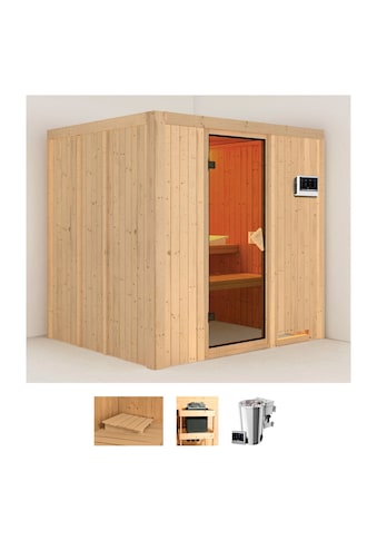 Karibu Sauna »Dima«, (Set), 3,6-kW-Bio-Plug & Play Ofen mit externer Steuerung kaufen