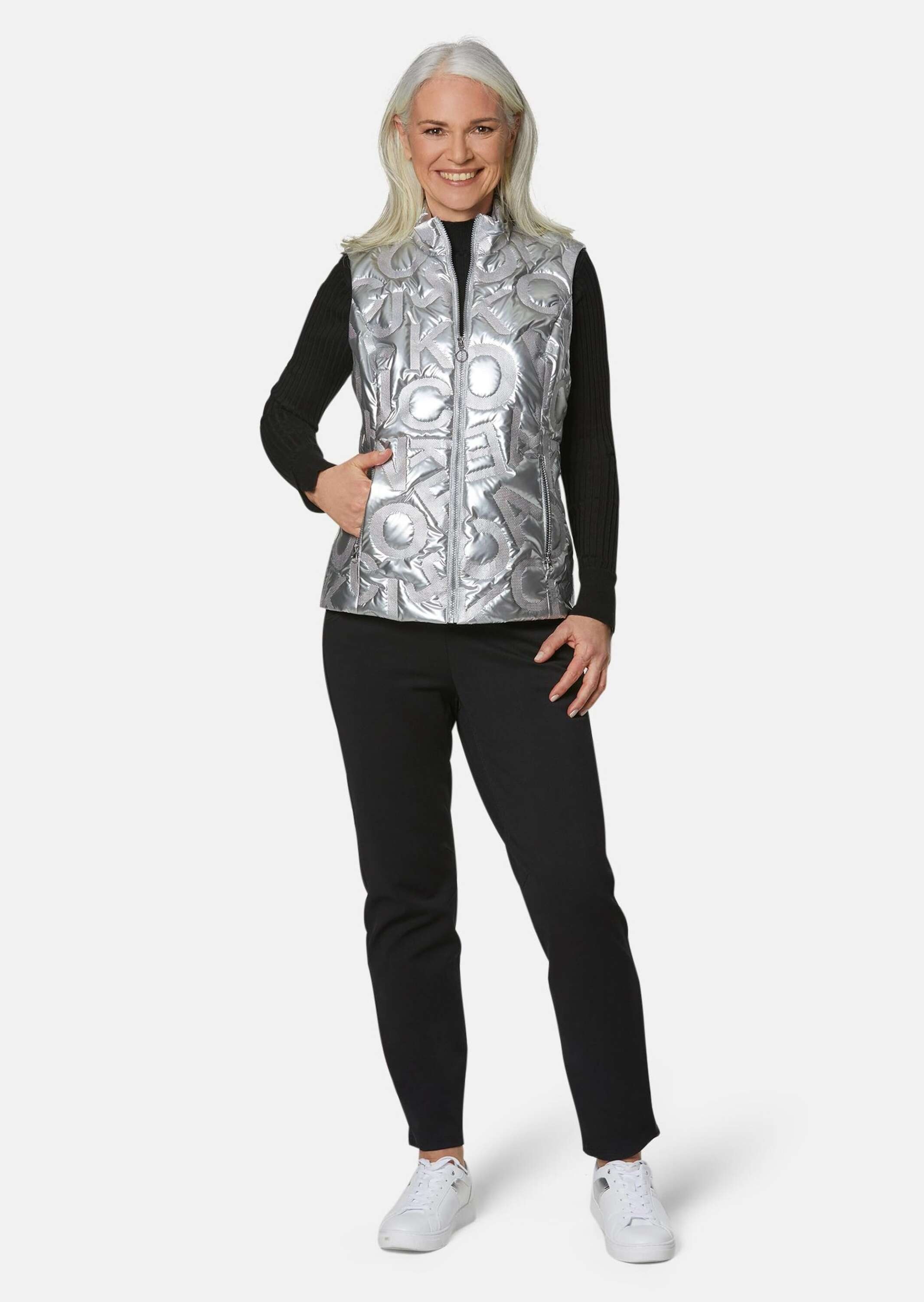 GOLDNER Kurzweste »Kurzgröße Weste mit leichtem Fantasiestepp«