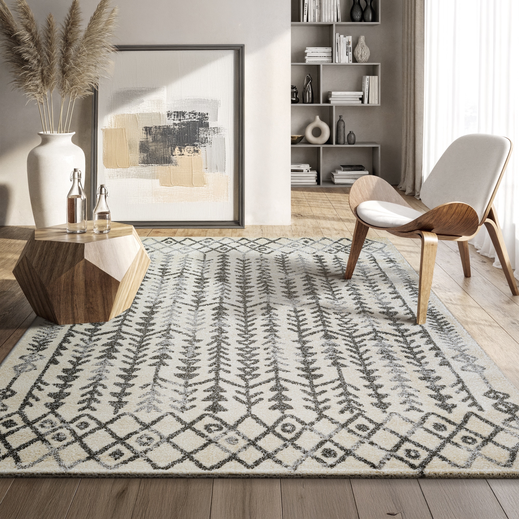 Sanat Teppich »Boho 8204« rechteckig 10 mm Höhe Kurzflor, robust, Boho, Scandic, für Fussbodenheizung geeignet