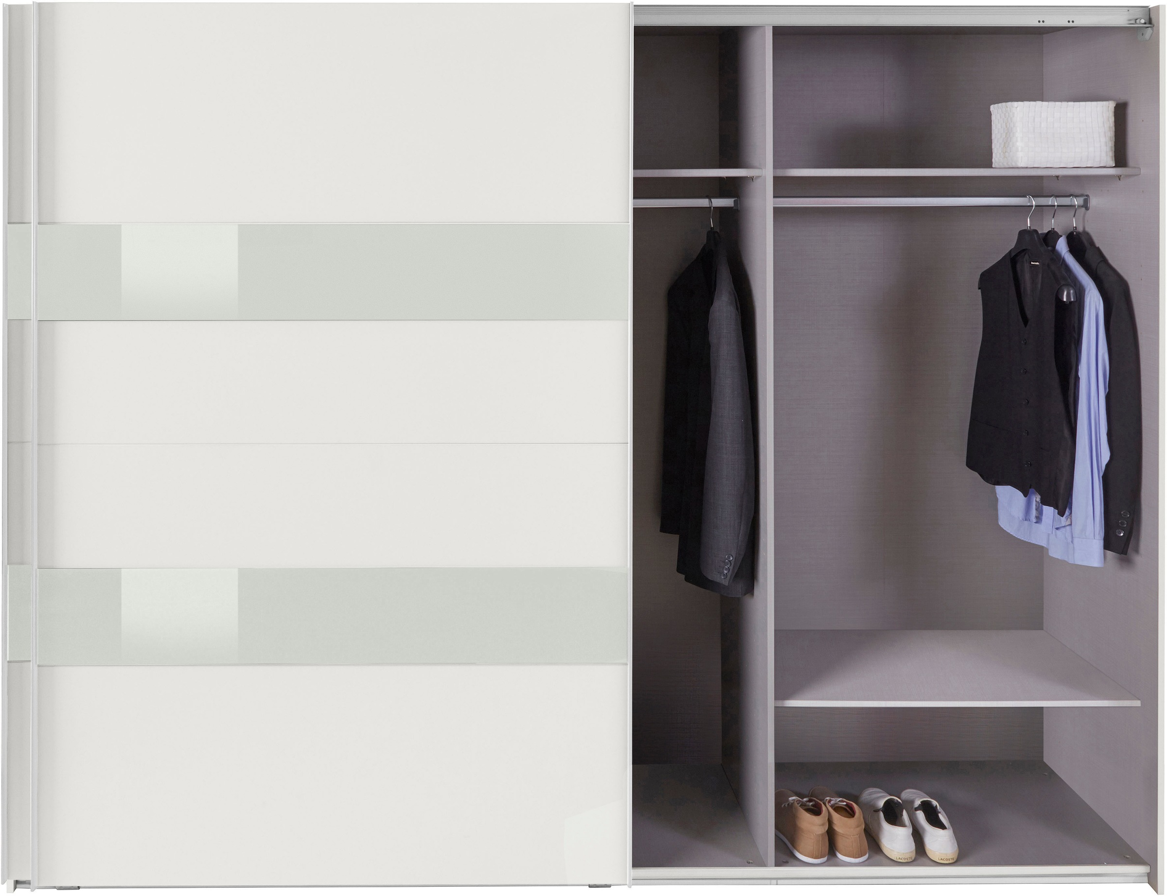 Wimex Schwebetürenschrank »Altona«, mit Glaselementen und zusätzlichen Einlegeböden