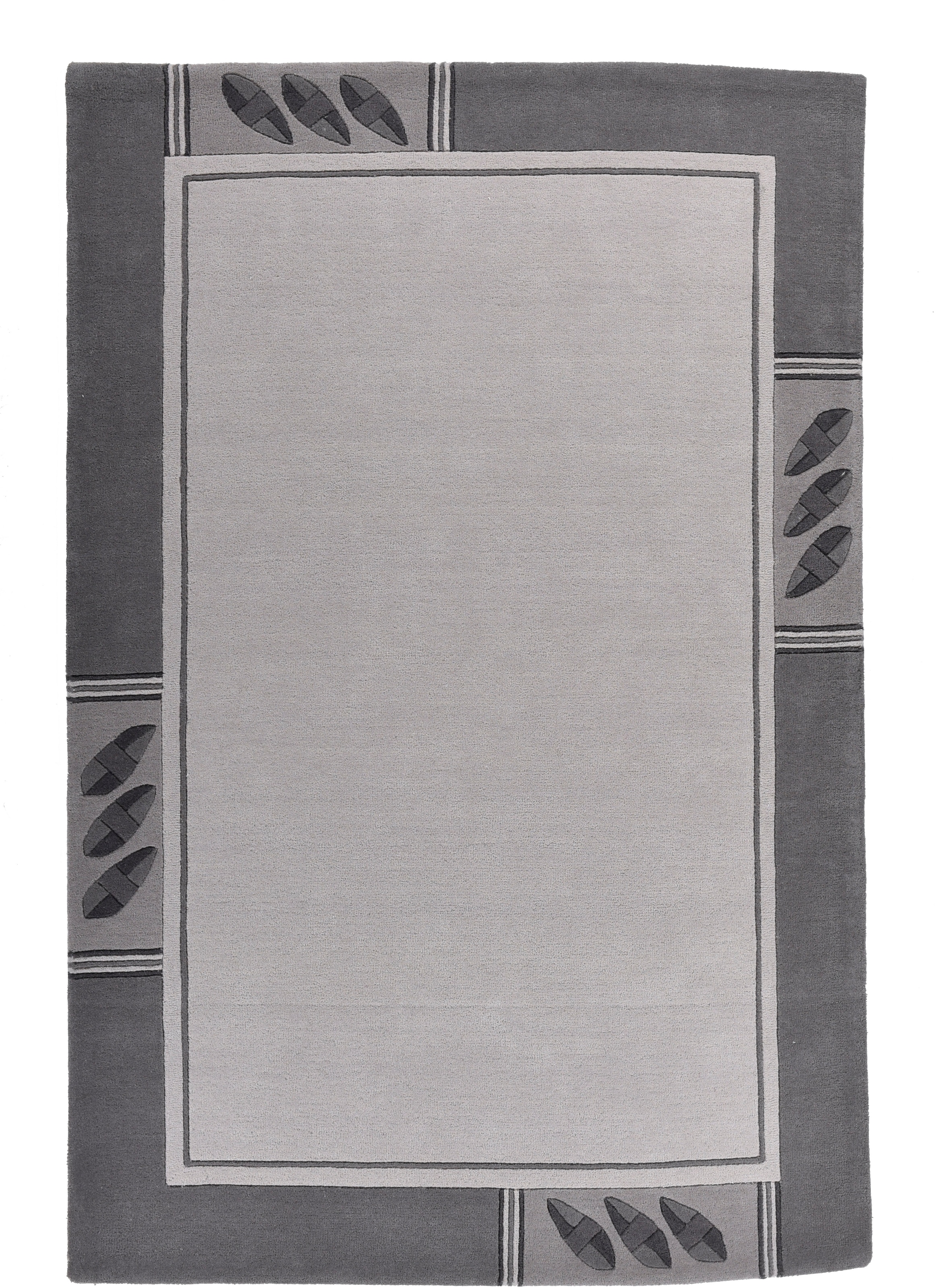 THEKO Wollteppich »Royal Nepali 3029«, rechteckig, 15 mm Höhe, reine Wolle, handgetuftet, modernes Design, mit Bodüre