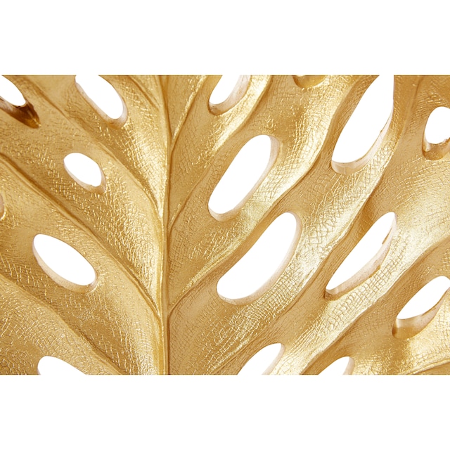 Leonique Wandkerzenhalter »Leaf, gold«, (2er-Set), modern, glamourös,  Polyresin (Kunststein), goldfarben auf Raten kaufen