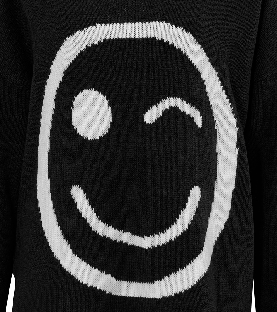 Aniston CASUAL Strickpullover, mit eingestricktem Smiley