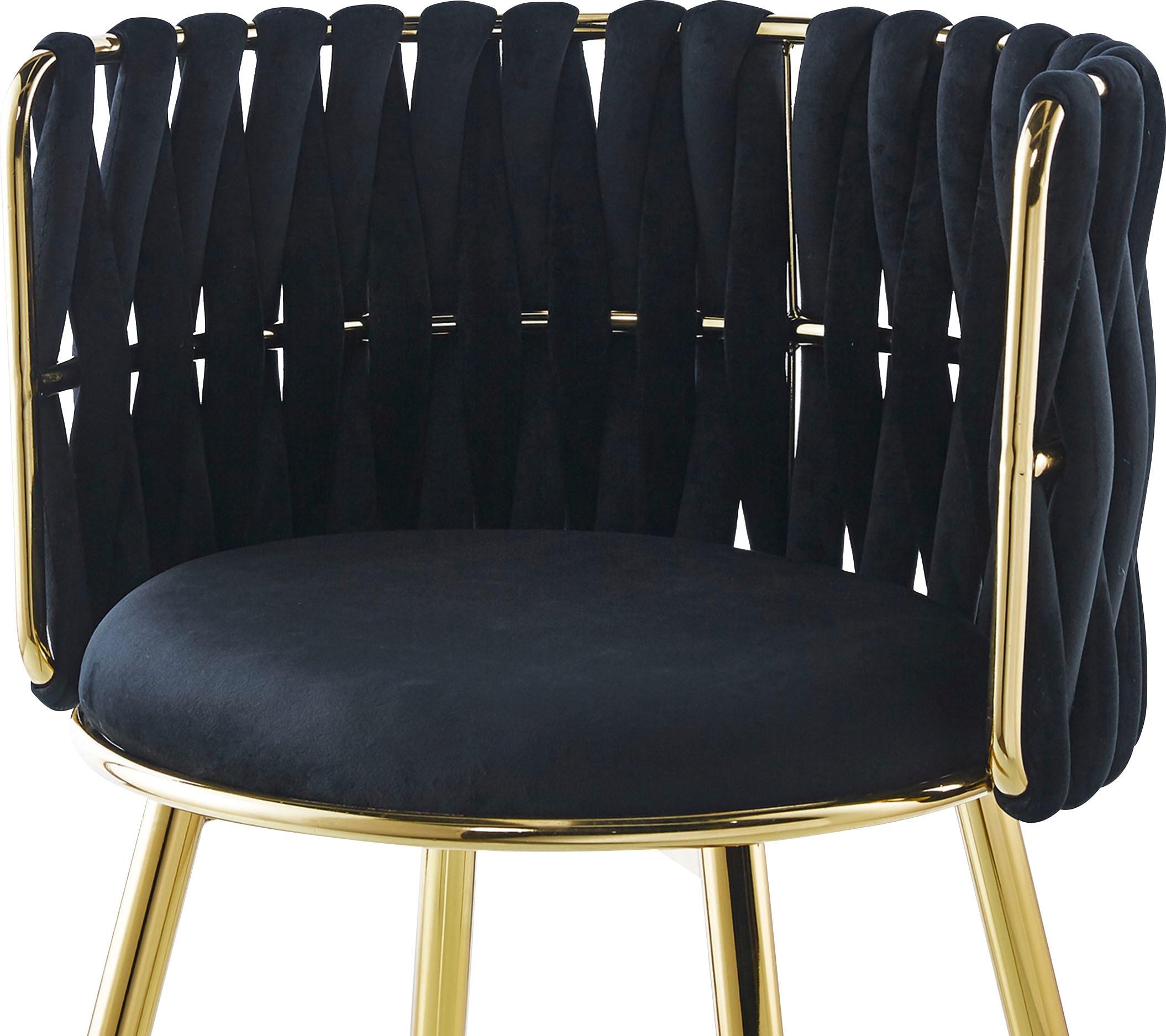 Kayoom Esszimmerstuhl »Stuhl Milla 125 2er-Set,tolles Design der Rückenlehne,runde Sitzfläche«, (Set), 2 St., Stoffbezug, samtweicher Bezug, hochwertig, vielseitig einsetzbarer Stuhl