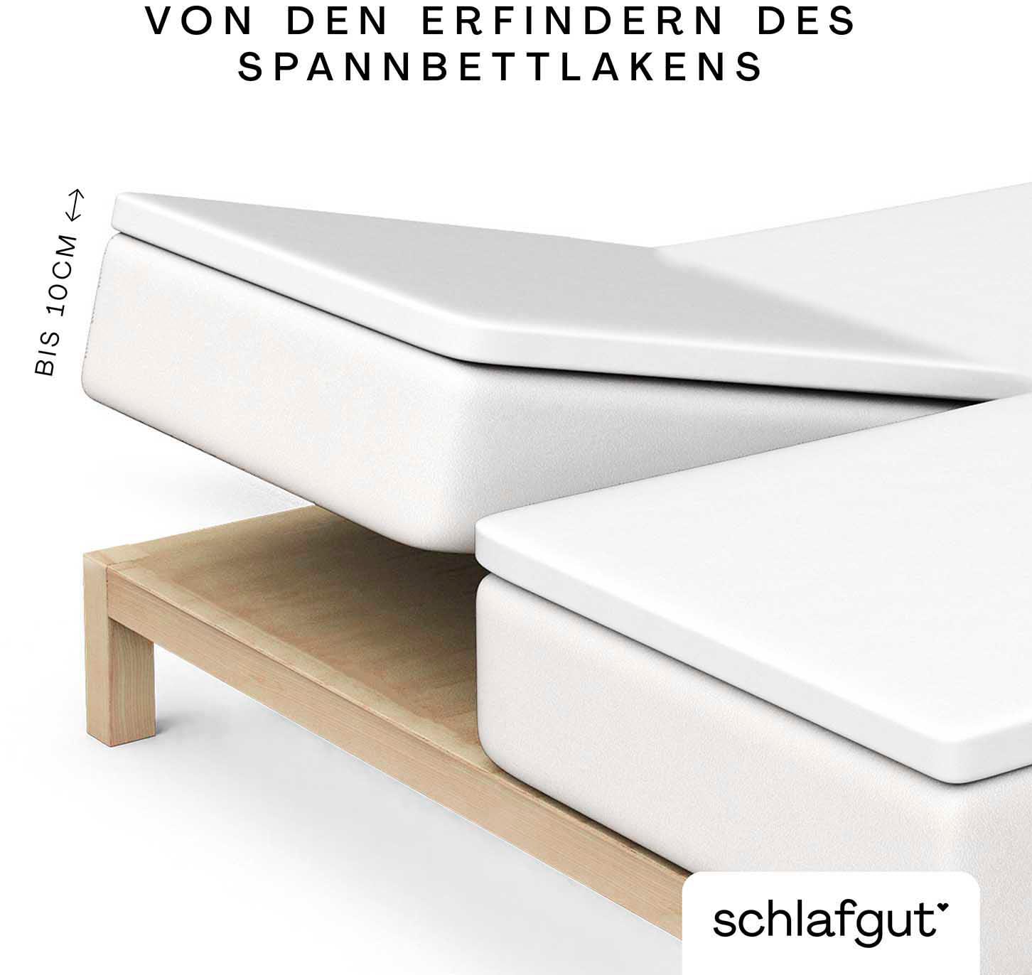 Schlafgut Spannbettlaken »Pure Split-Topper«, MADE IN GREEN by OEKO-TEX®