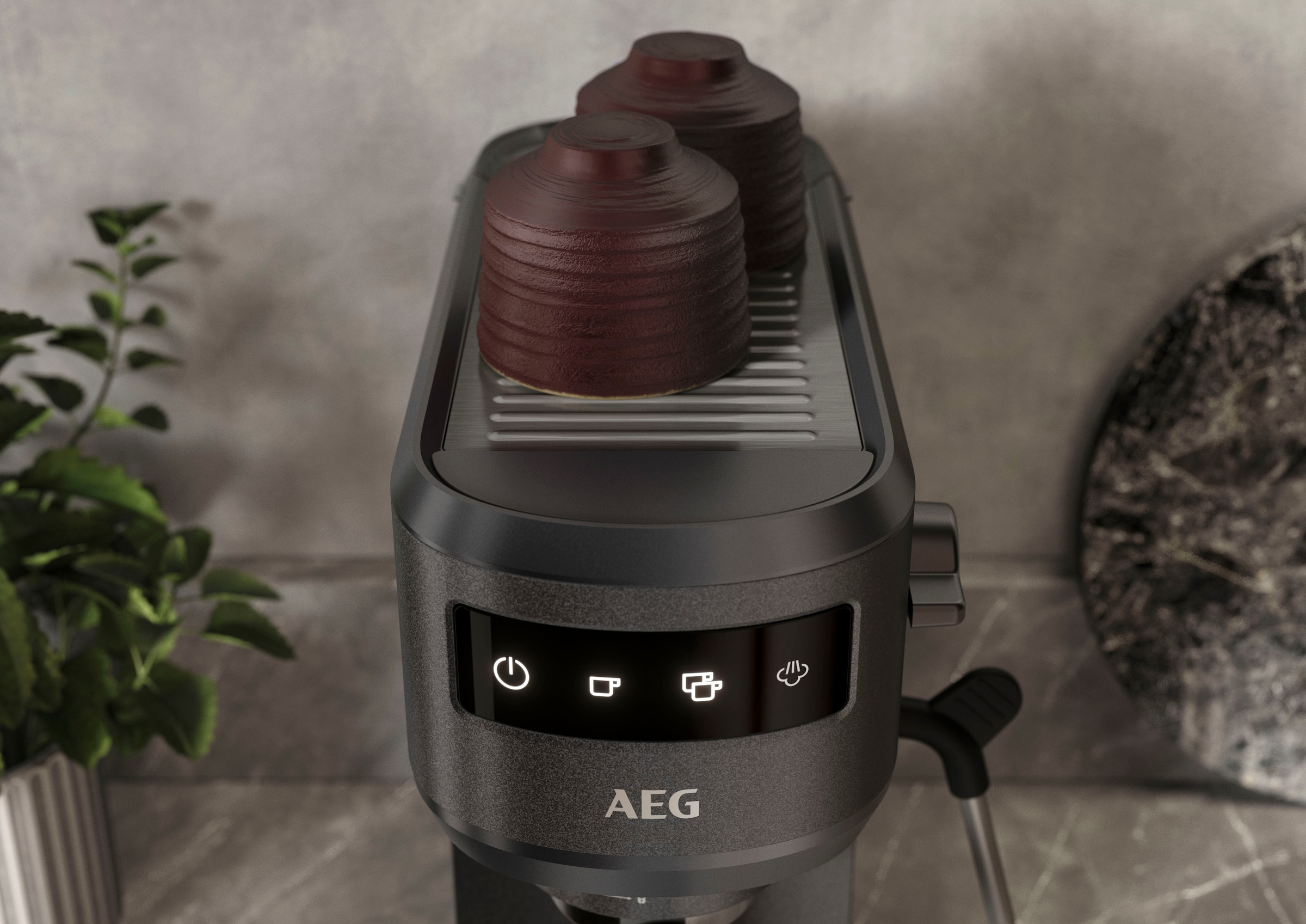 AEG Espressomaschine »Gourmet 6 EC6-1-6BST«, Korbfilter, Siebträger
