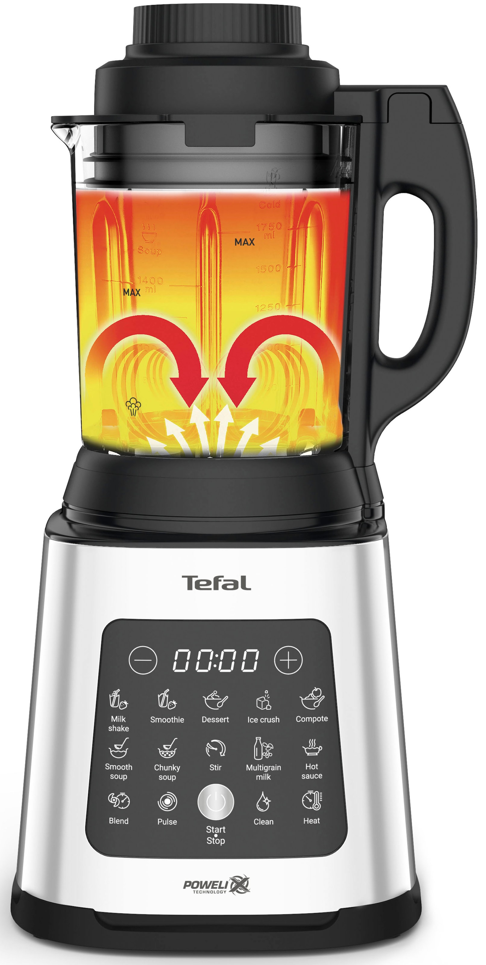 Tefal Standmixer »BL83SD PerfectMix Cook«, 1400 W, 2 L Fassungsvermögen, 10 Automatikprogramme