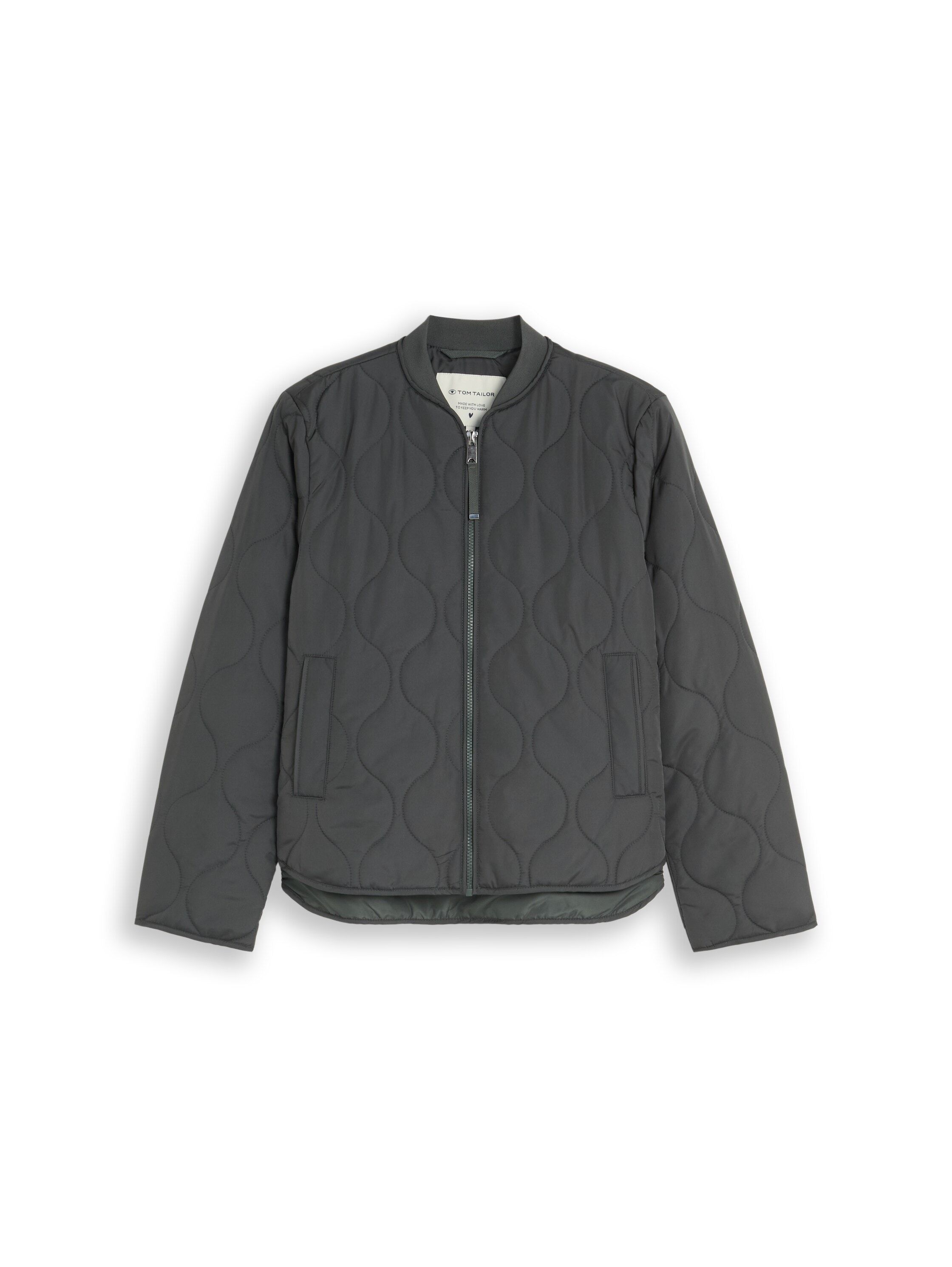 TOM TAILOR Steppjacke ohne Kapuze mit Blouson-Kragen und Reißverschluss