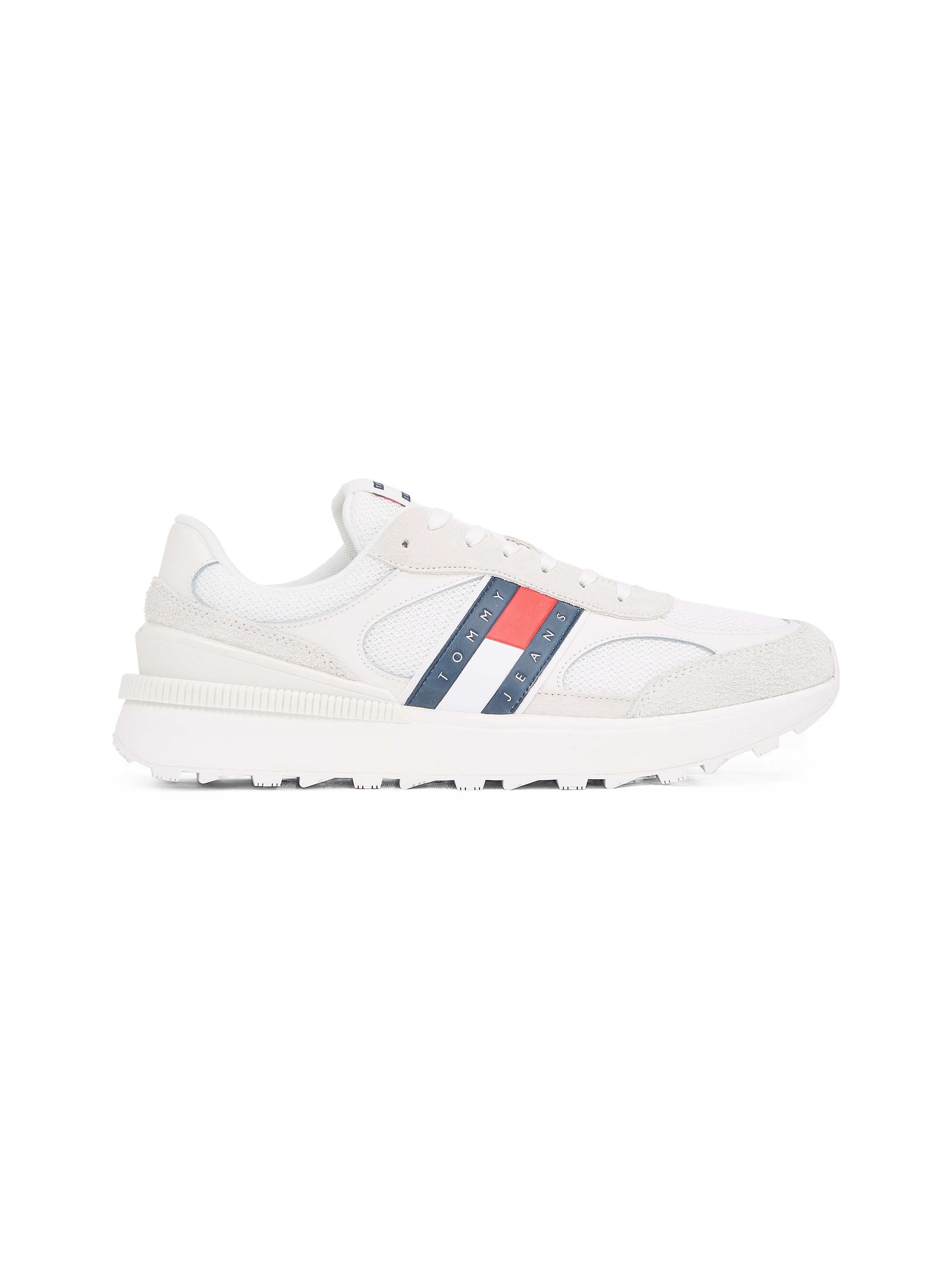 Tommy Jeans Sneaker »TJM TECHNICAL RUNNER ESS«, Freizeitschuh, Halbschuh, Schnürschuh mit gepolstertem Schaftrand
