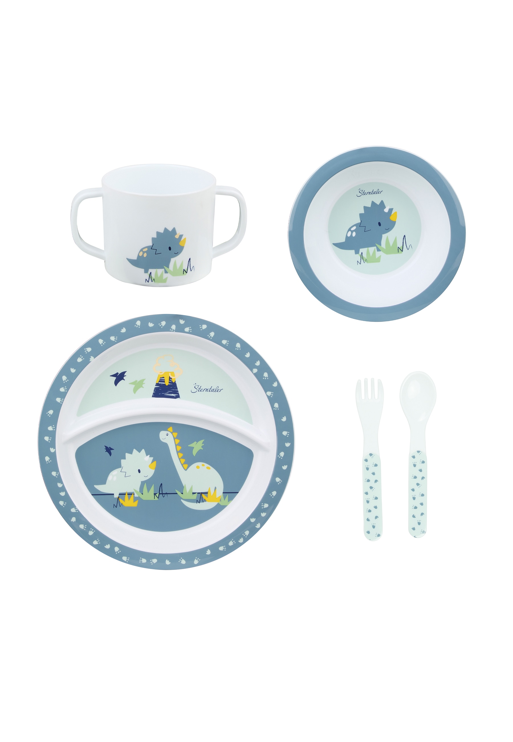 Sterntaler® Kindergeschirr-Set »Geschirr-Set DINO Rexi«