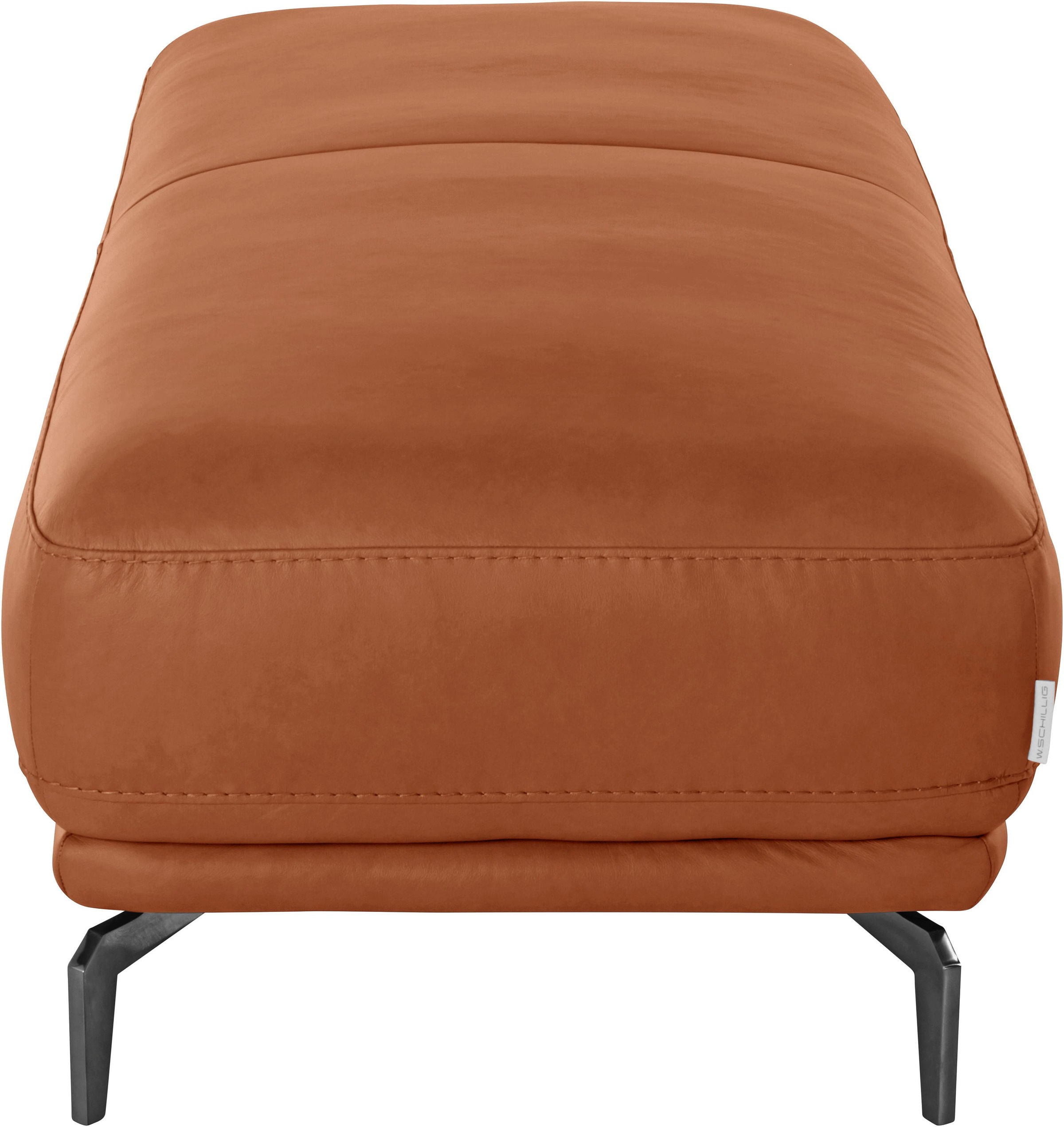 W.SCHILLIG Hocker »montanaa«, mit Metallfüßen in Schwarz pulverbeschichtet, Breite 141 cm