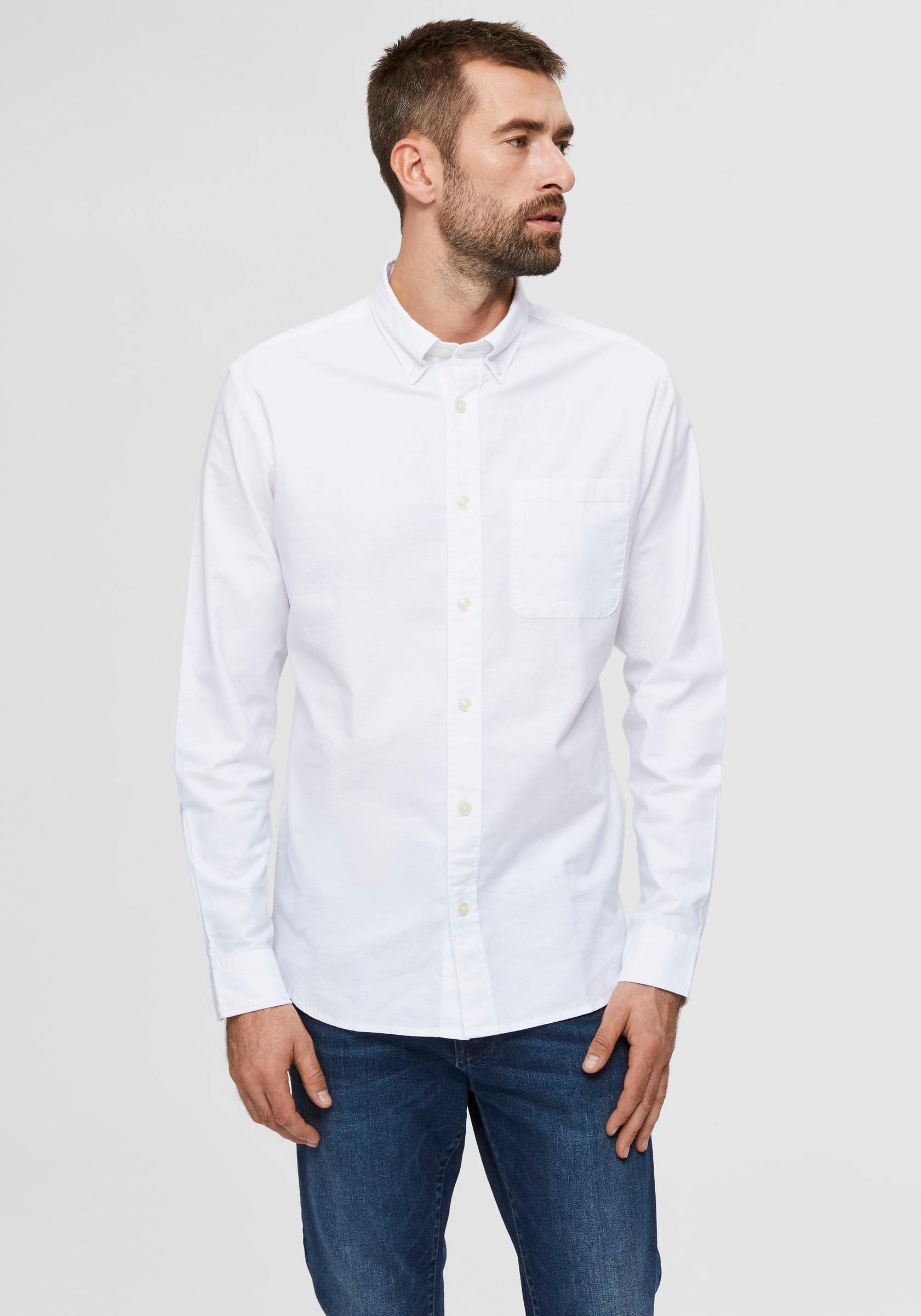 SELECTED Langarmhemd »SLHREGRICK-OX SHIRT LS NOOS« Baumwolle, regular fit