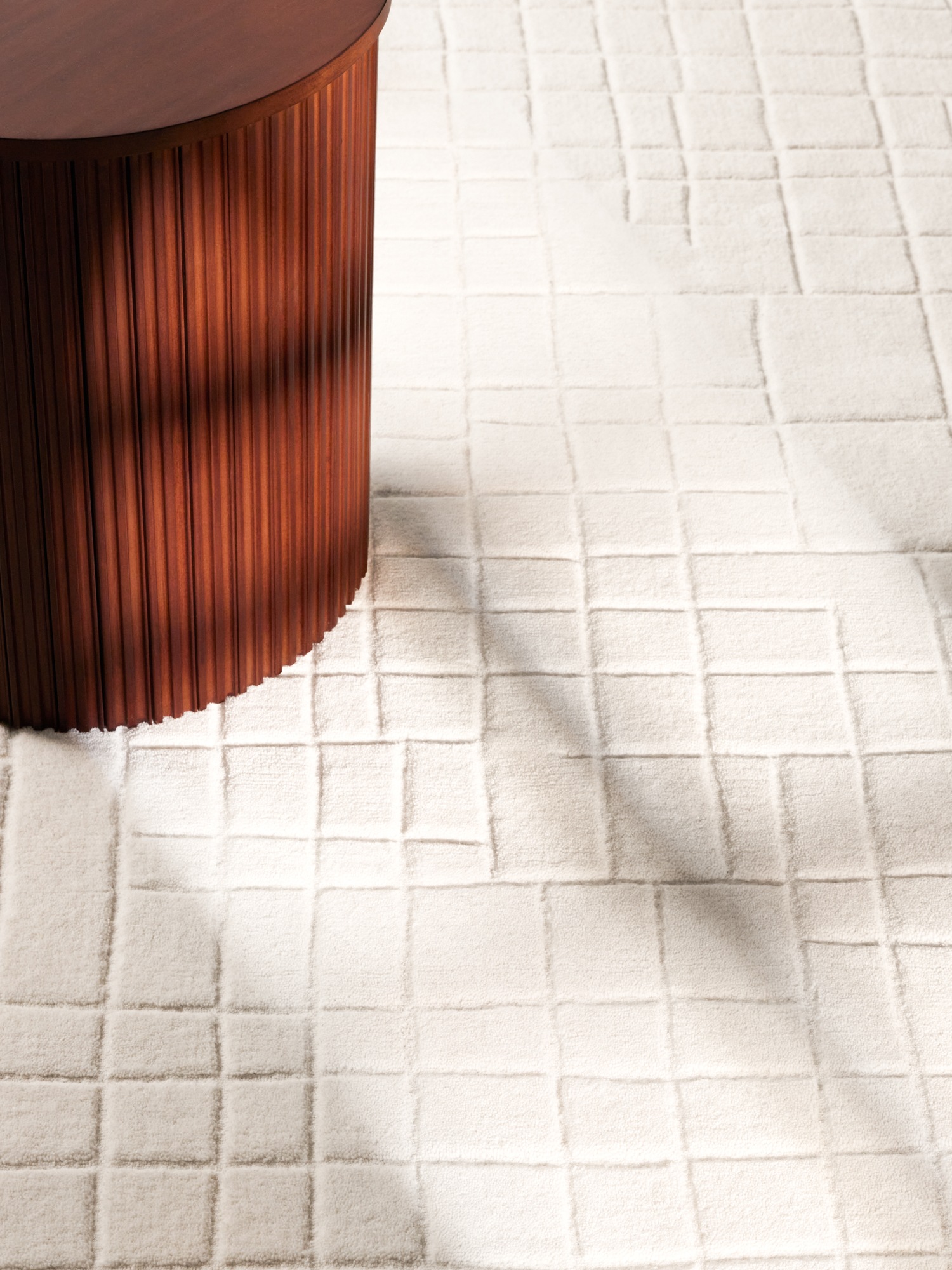Villeroy & Boch Wollteppich »Kenso« rechteckig 15 mm Höhe Wolle, Kariert, Natur, Handgemacht, Wohnzimmer, Schlafzimmer, Hygge