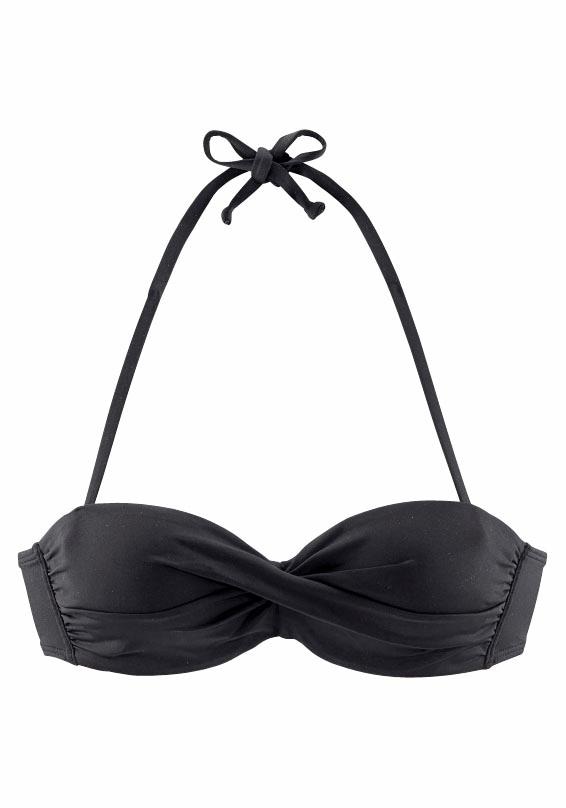s.Oliver Bandeau-Bikini-Top »Spain«, in unifarben mit Wickeloptik