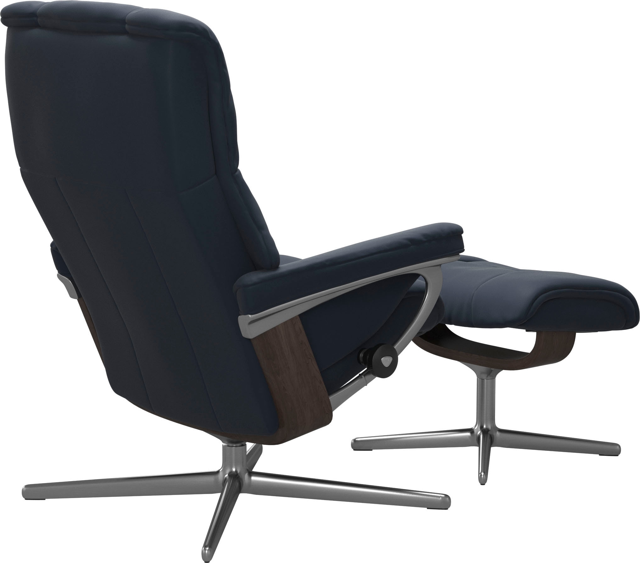 Stressless® Relaxsessel »Mayfair«, (Set, Relaxsessel mit Hocker), mit Hocker, mit Cross Base, Größe S, M & L, Holzakzent Wenge