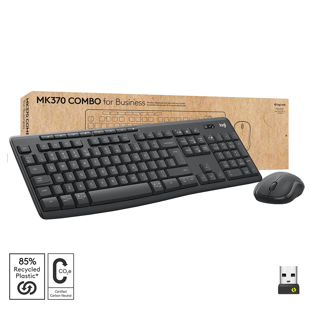 Logitech Tastatur »MK370 Combo for Business - GRAPHITE - DEU«, Kabellose