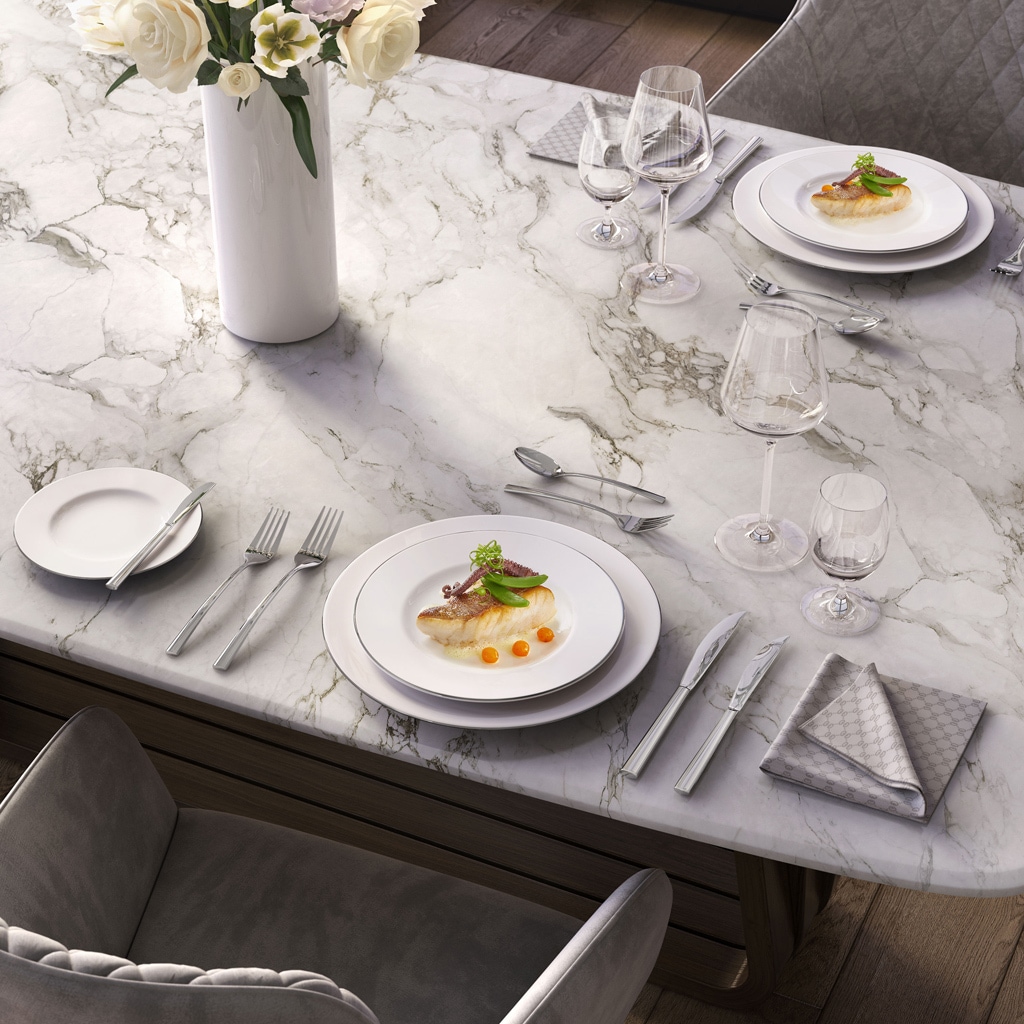 Villeroy & Boch Speiseteller »Speiseteller Anmut Platinum No. 1 ø 27,7 cm 6er Set weiß«