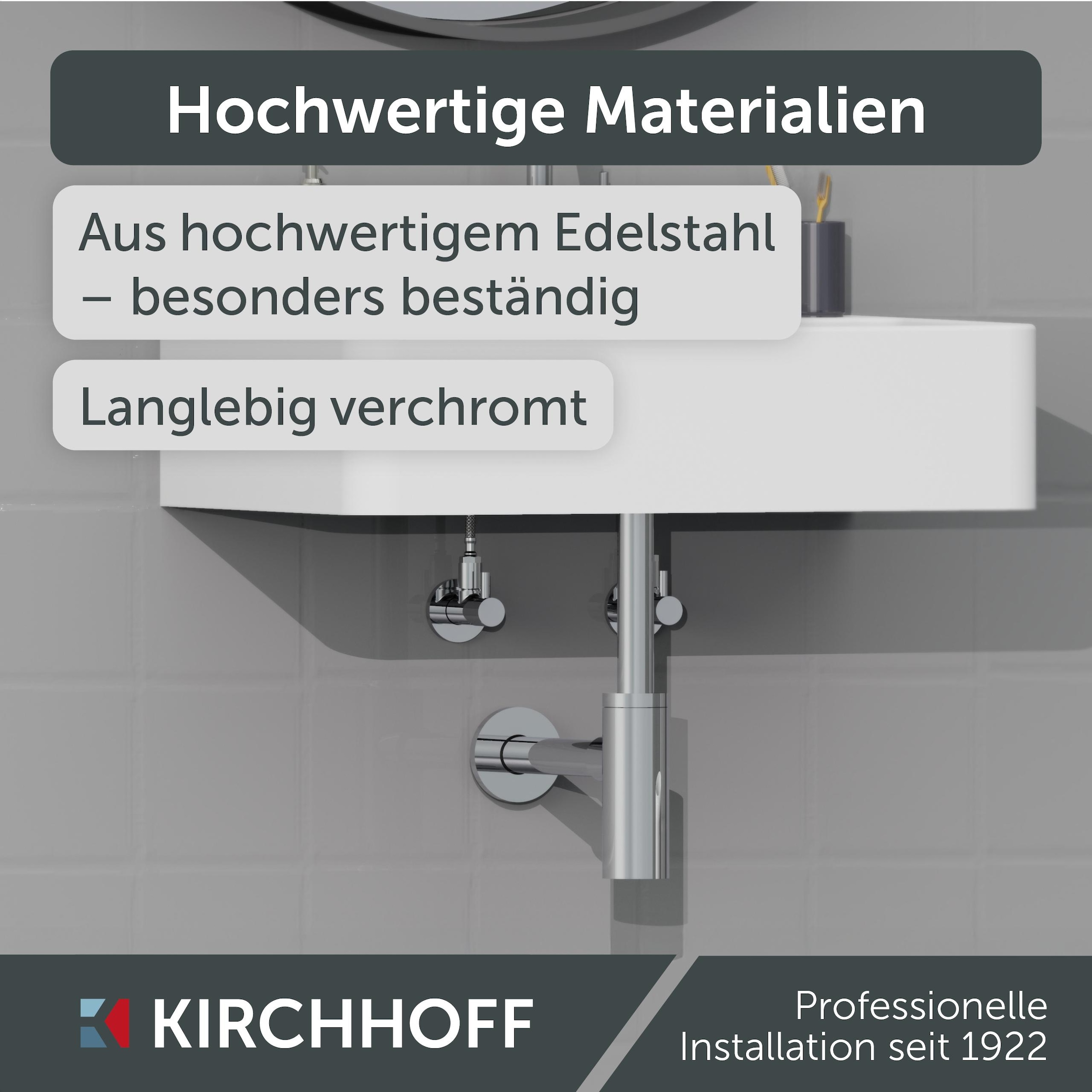Kirchhoff Siphon »Design Flaschensiphon inkl. Reinigungsöffnung«, Röhrengeruchsverschluss für Waschbecken/Waschtische