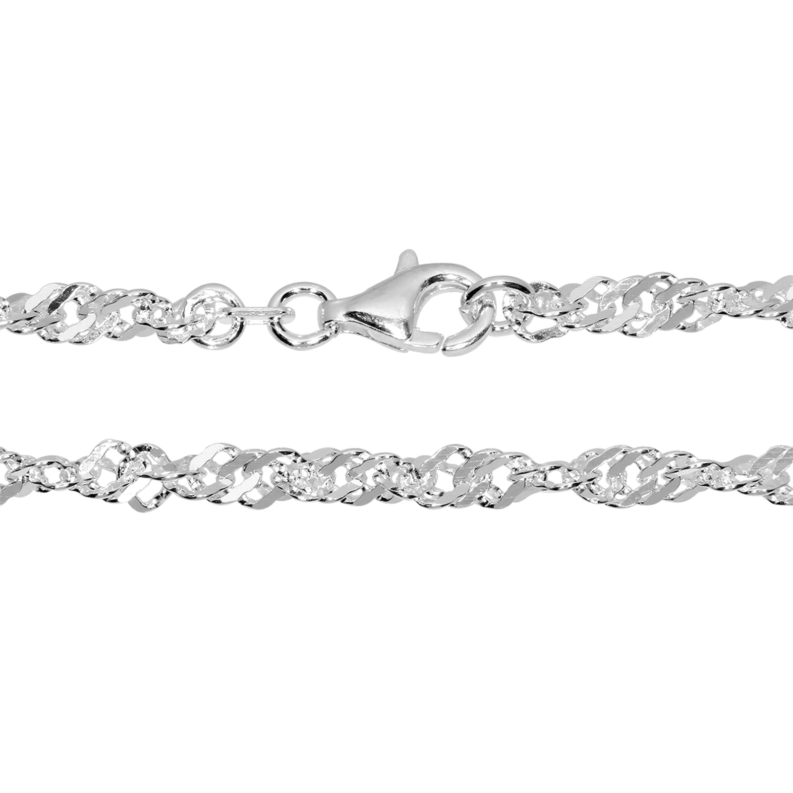 OSTSEE-SCHMUCK Silberkette »- Singapur 3,3 mm - Silber 925/000 -,«