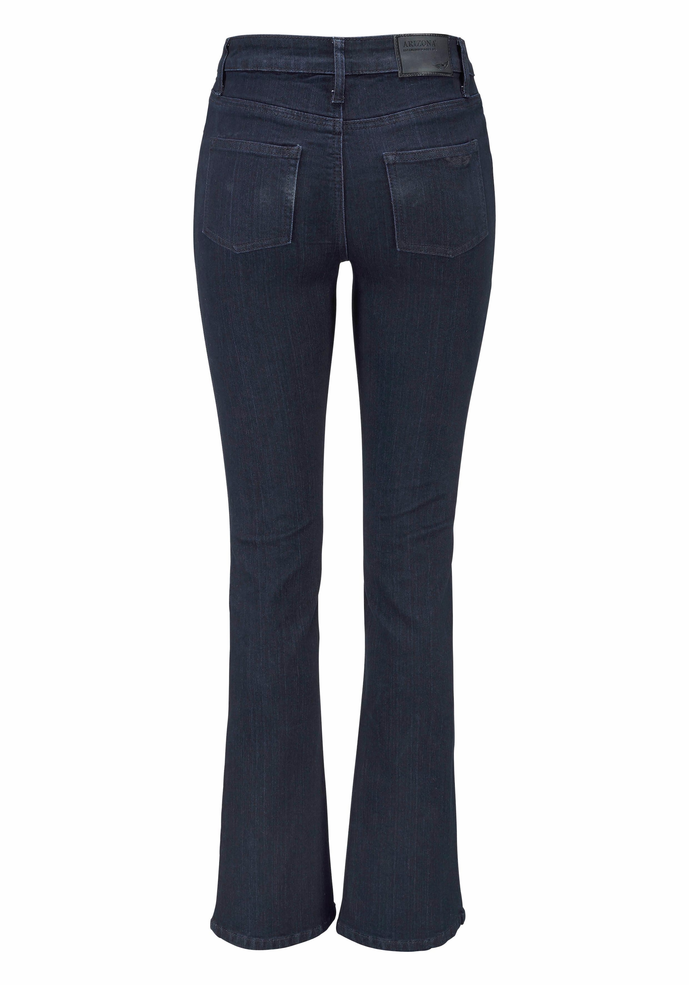 Arizona Bootcut-Jeans »Baby Bootcut«, leicht ausgestelltes Bein, hohe Leibhöhe