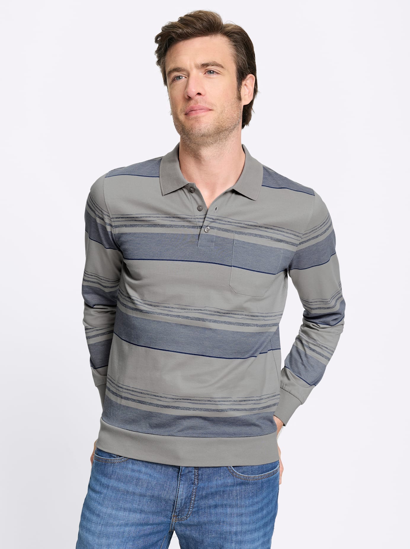 Marco Donati Poloshirt »Langarm-Shirt« 1