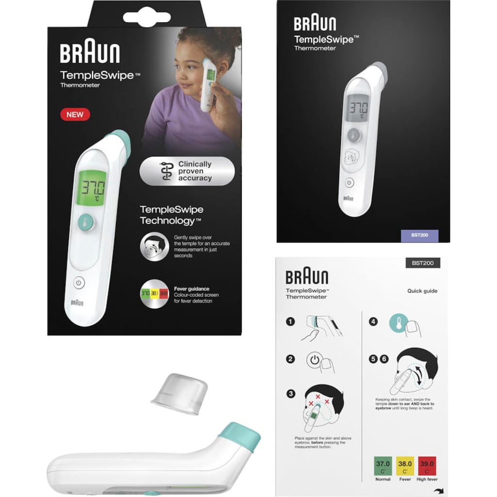 Braun Fieberthermometer »TempleSwipe™ Stirnthermometer​ - BST200«