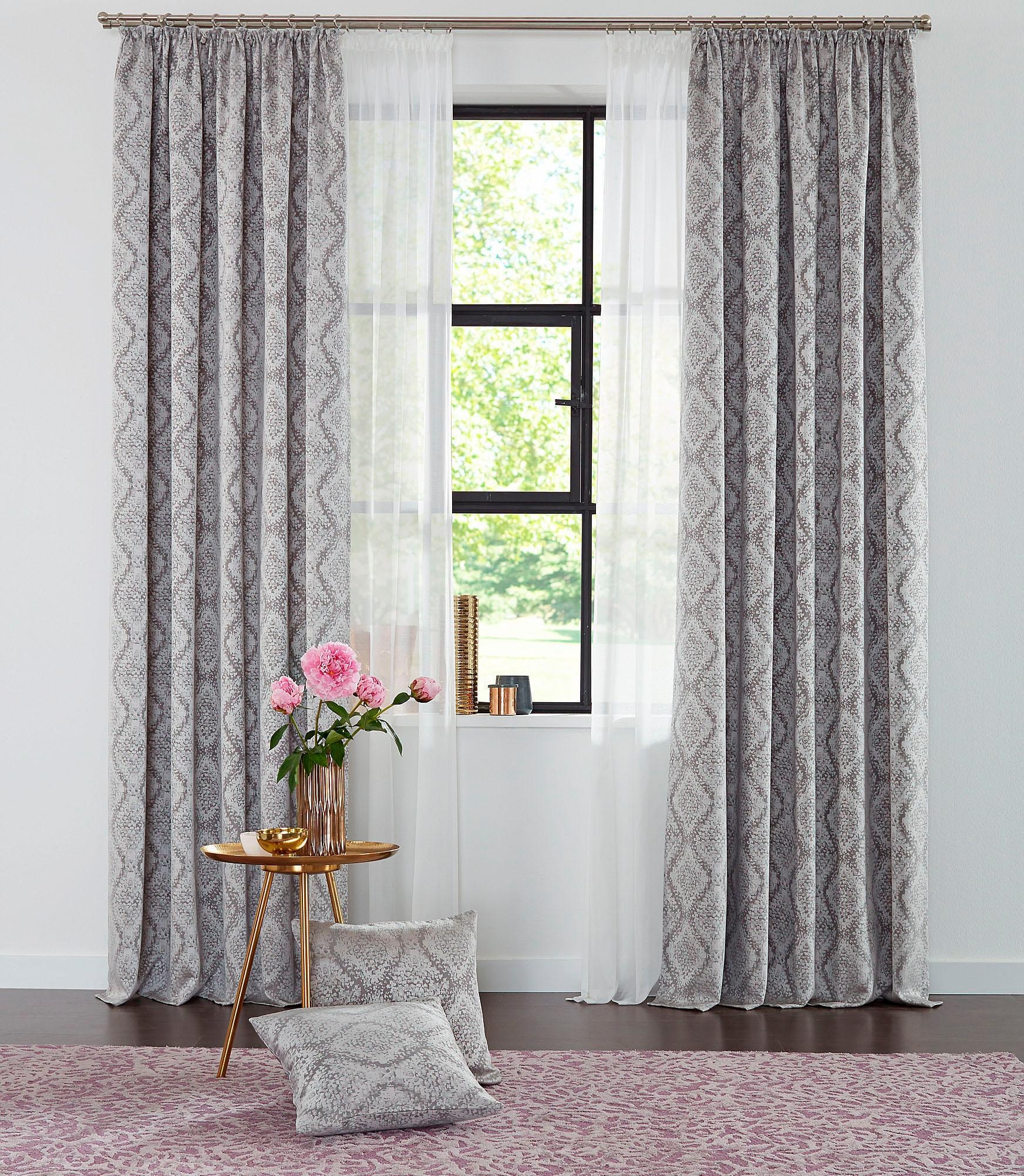 my home Gardine »Malin«, (2 St.), halbtransparent, 2-er Set, Voile