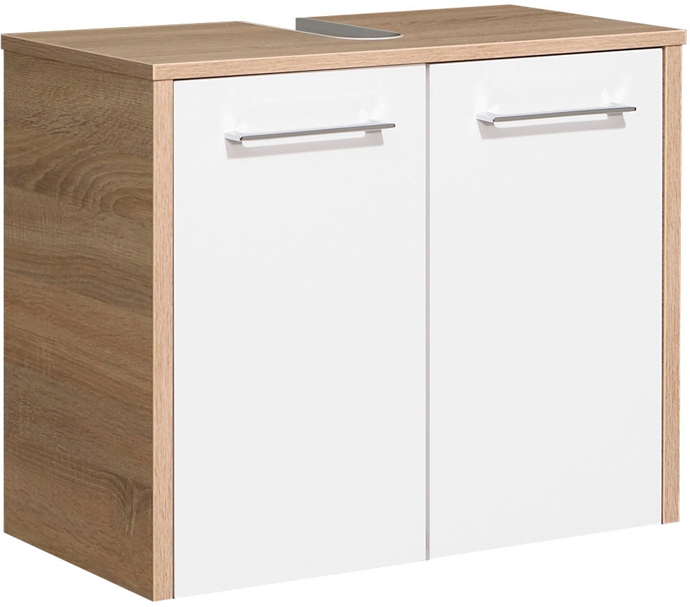 Saphir Badmöbel-Set »Quickset 382 5-teilig, Waschbeckenunterschrank mit LED-Spiegelschrank«, (5 St.), Hochschrank, Unterschrank, Hängeschrank, inkl. Türdämpfer, 8 Türen