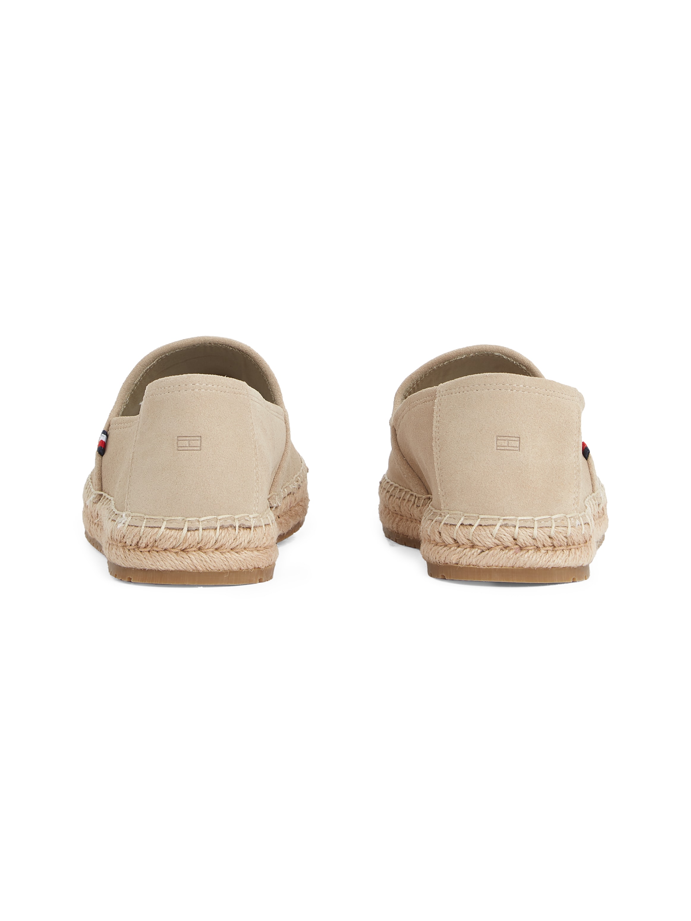 Tommy Hilfiger Espadrille »HILFIGER FLEX ESPA SUEDE LOAFER«, Sommerschuh, Schlupfschuh, Slipper mit Bastbezug am Plateau