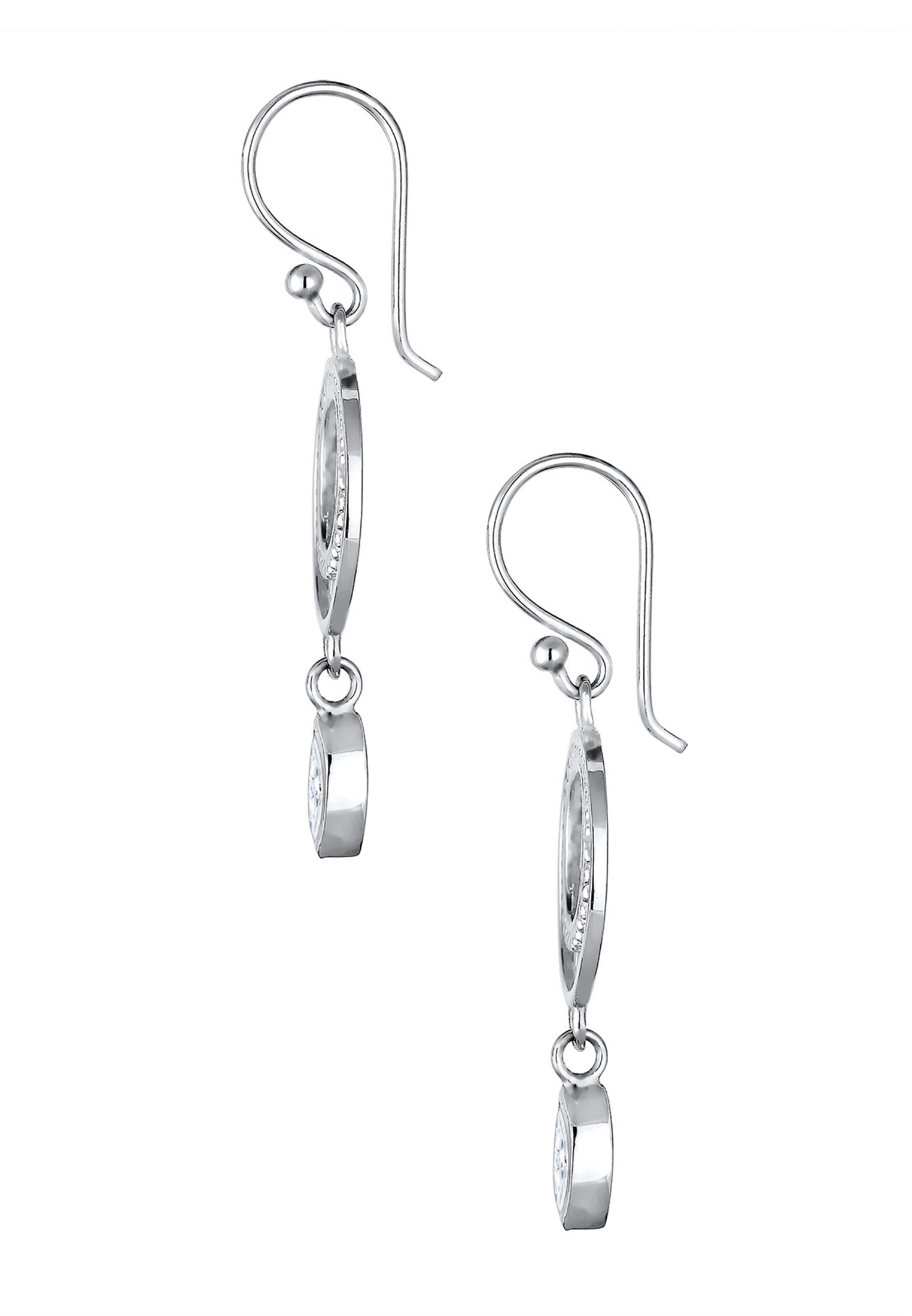 Elli Premium Paar Ohrhänger »Ohrringe Ohrhänger Ornament Zirkonia 925 Sterling Silber«