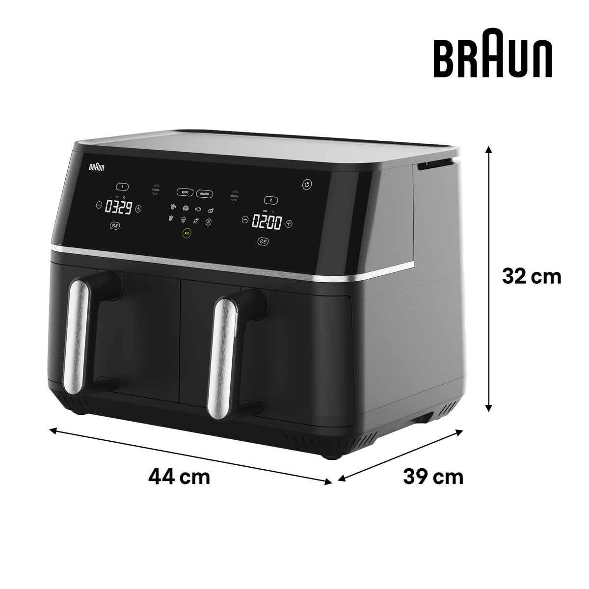 Braun Heißluftfritteuse »TwinCook TD 5030 I BK« 2400 W