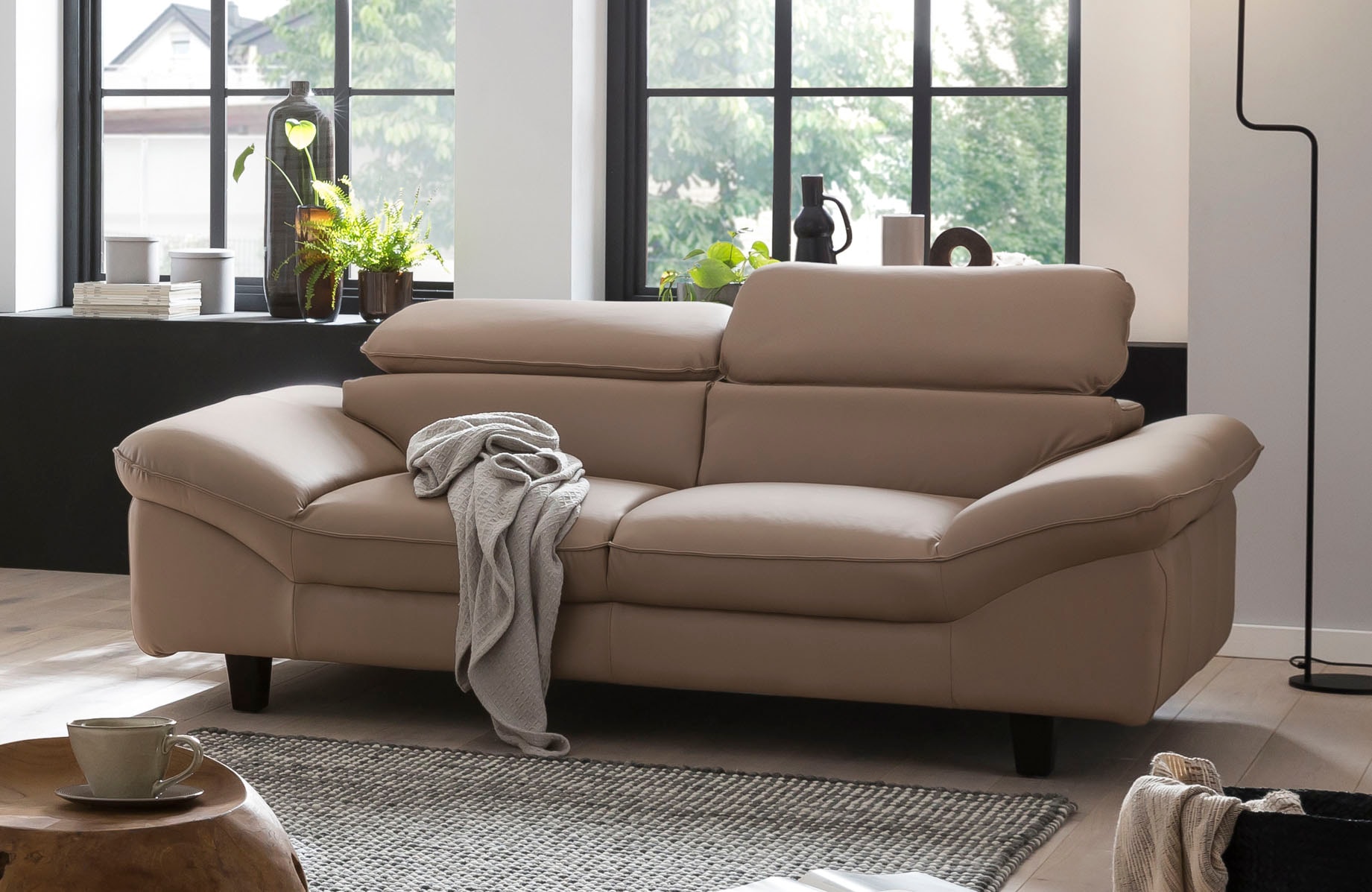Home affaire 3-Sitzer »Pilot«, Big-Sofa mit Kopfteilverstellung