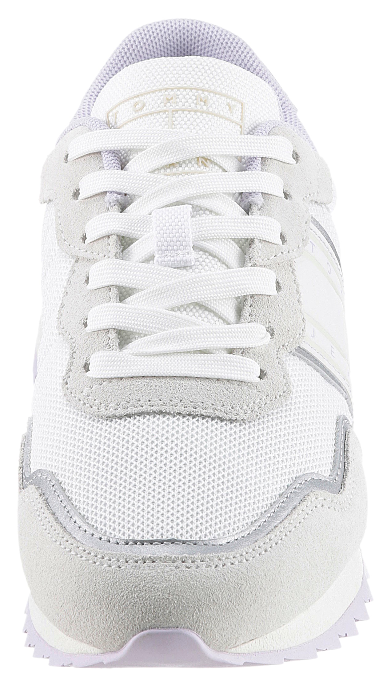 Tommy Jeans Keilsneaker »TJW METALLIC RETRO CLEATED RUN«, mit Kontrastbesätzen, Freizeitschuh, Halbschuh, Schnürschuh