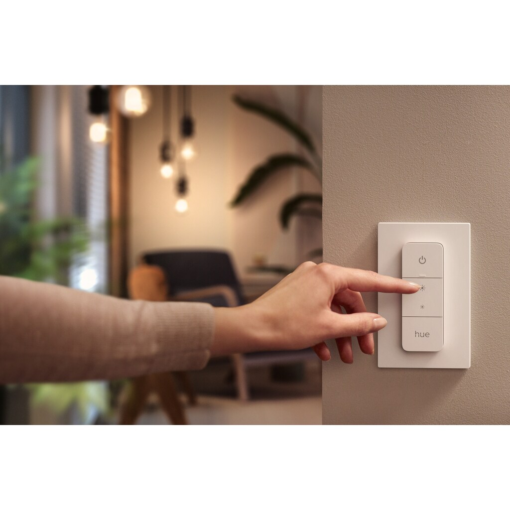 Philips Hue Smarte LED-Leuchte »White & Col. Amb. E27 2er Starter Set inkl. DimmerSwitch 2x1100«