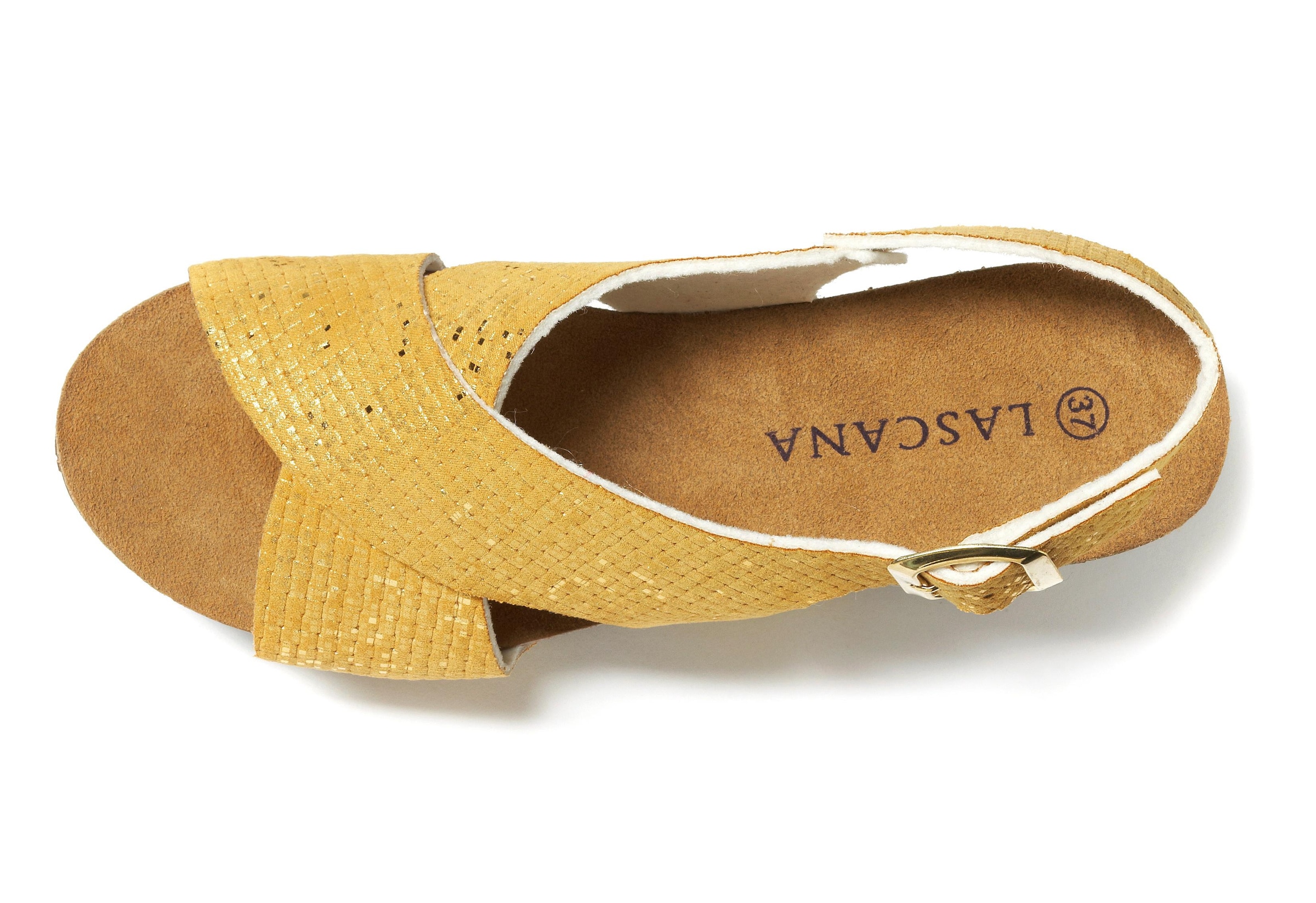 LASCANA Sandalette »Sommerschuh«  Sommerschuh mit Keilabsatz und Korkfußbett