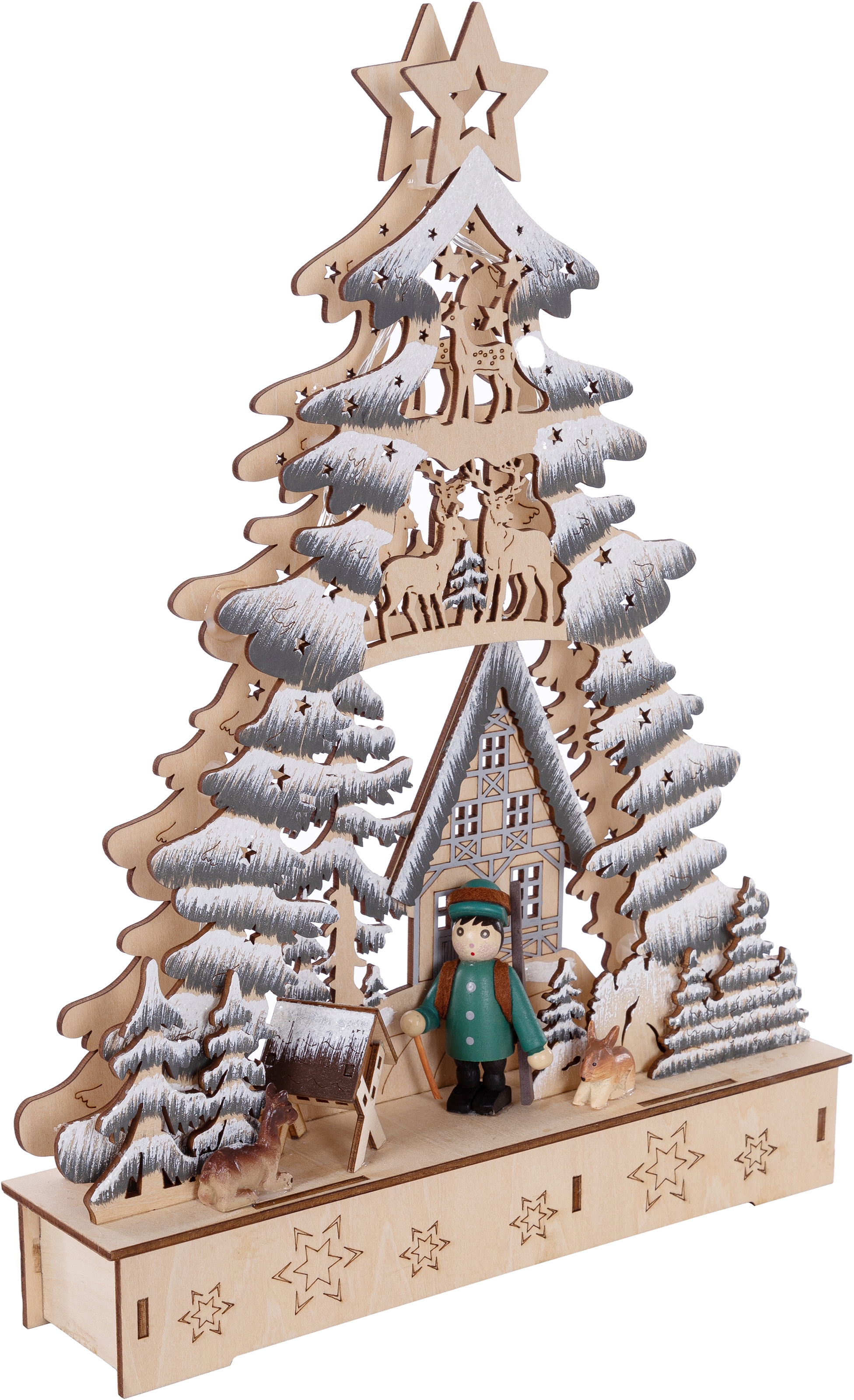 Myflair Möbel & Accessoires Weihnachtsdorf »Weihnachtsdeko« Tannenbaumform, Höhe ca. 33 cm