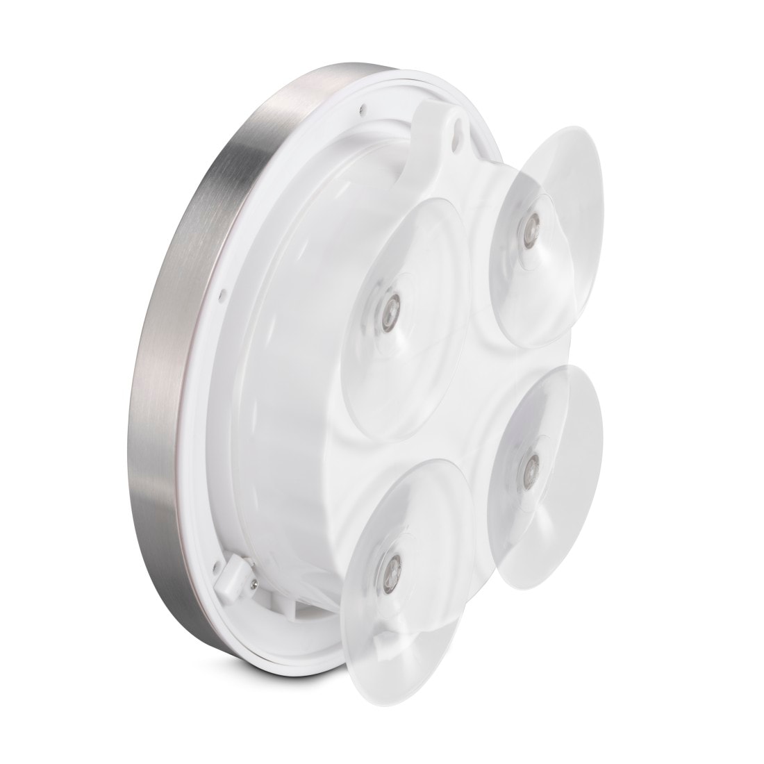 Hama Badezimmeruhr »Wanduhr "Mauritius", ohne Ticken, Ø 17 cm, Silber« mit Thermometer, geräucharm