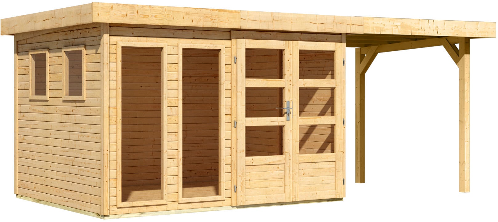 KONIFERA Gartenhaus »Pinaki 5« inkl. Anbaudach