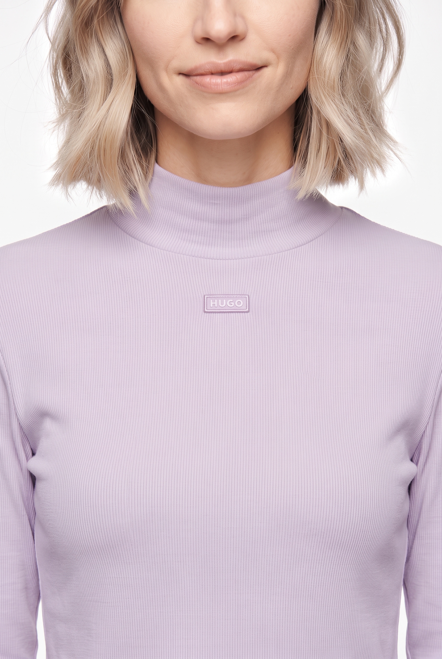 HUGO Longsleeve »Easy Longsleeve« mit Stehkragen