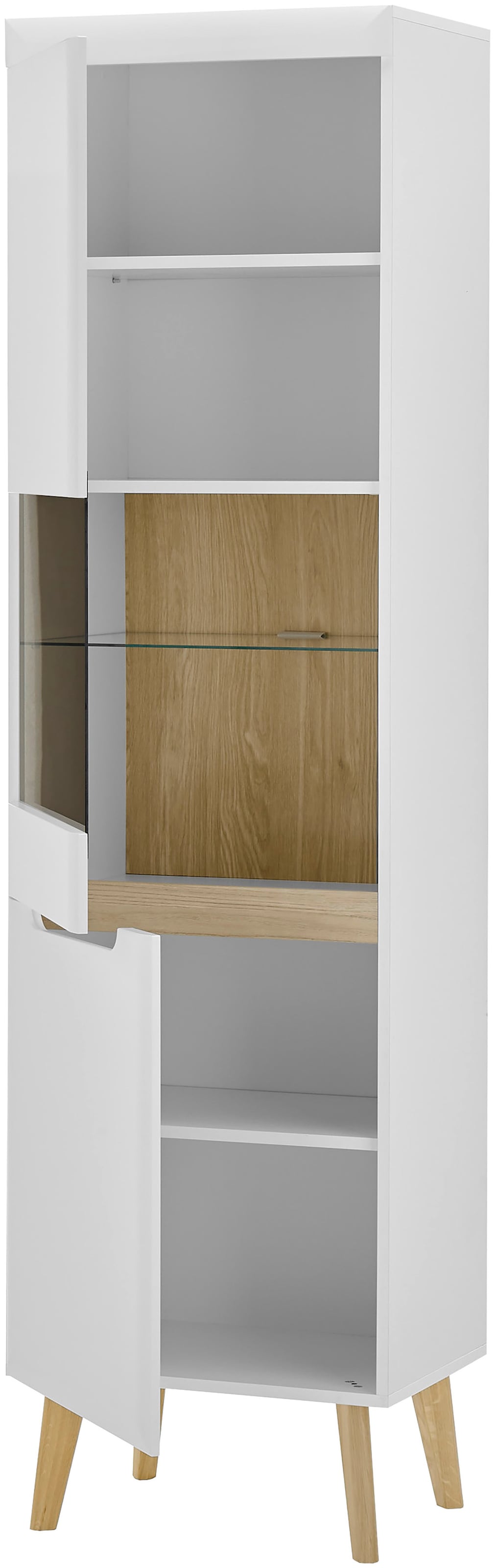 INOSIGN Wohnwand »Torge, Anbauwand, Schrankwand, Mediawand, Wohnzimmer-Set«, (Set, 4 St.), enthält 2 Vitrinen, 1 Lowboard + 1 Wandboard, 290 cm breit