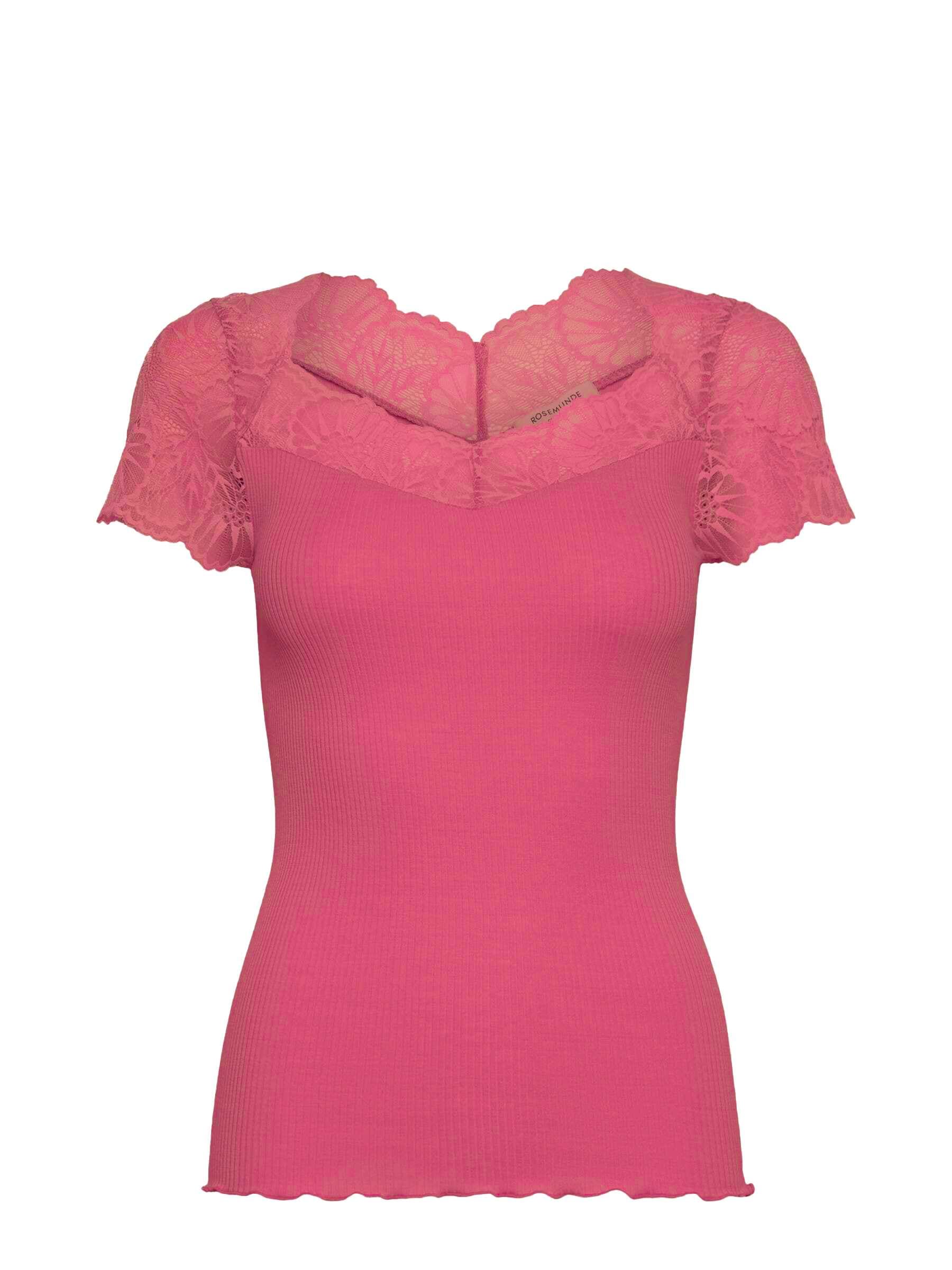 rosemunde Spitzenshirt »Beatha Lace Capsleeve T-Shirt mit Seide« wunderschöne elastisch weiche Vintage-Spitze an Ausschnitt und Ärmeln