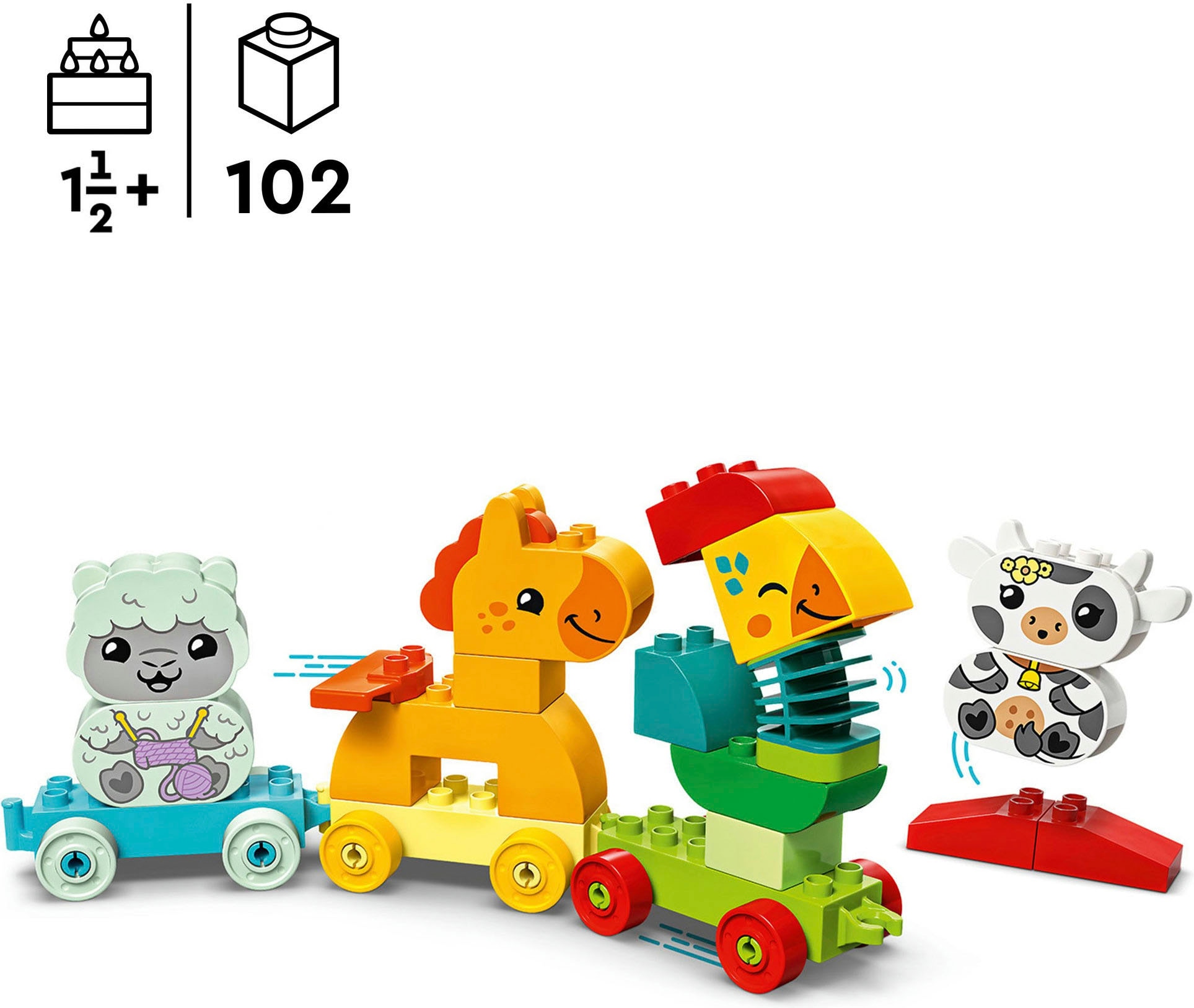 LEGO® Konstruktionsspielsteine »Tierzug (10412), DUPLO My First«, (19 St.), Made in Europe