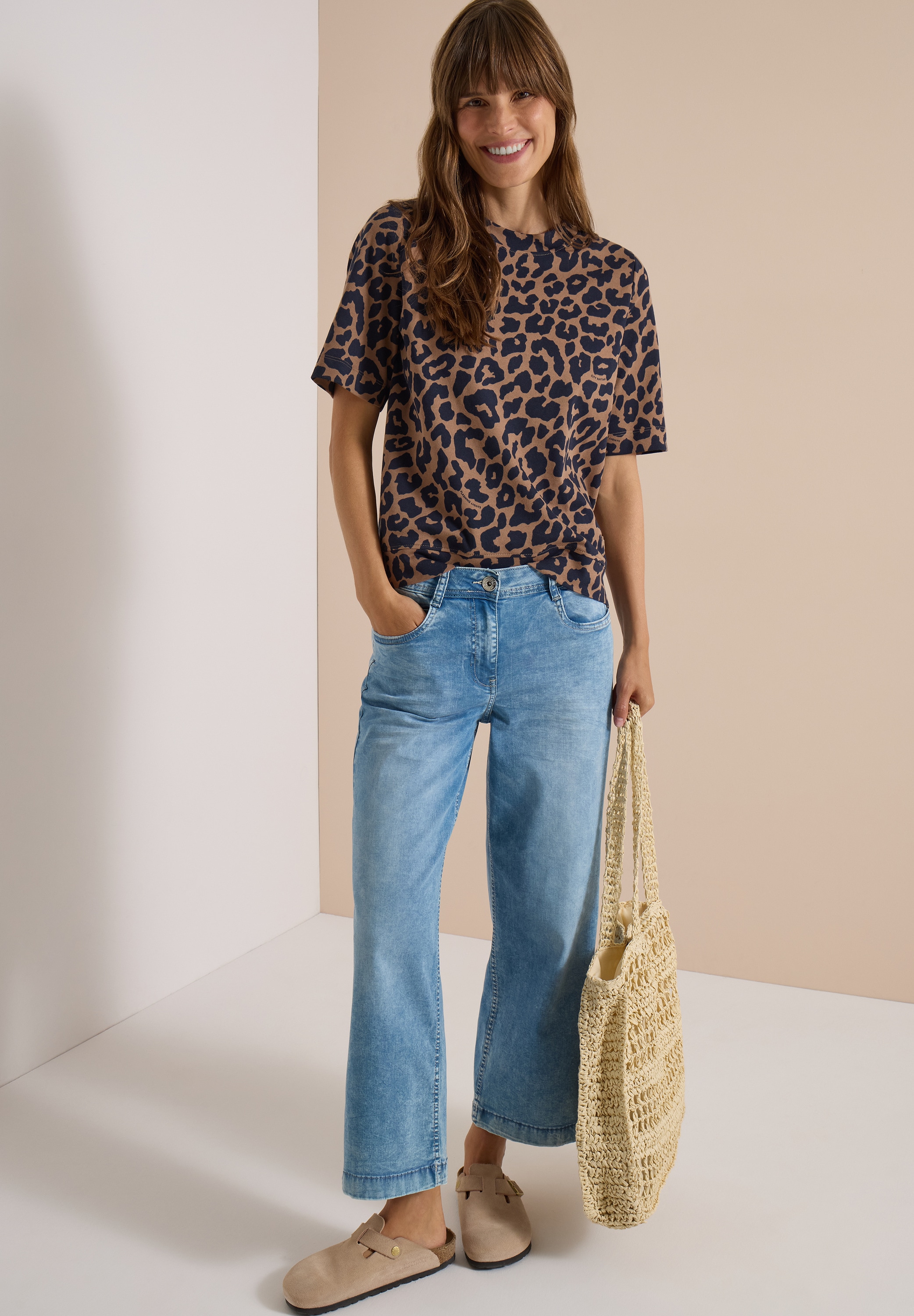 Cecil T-Shirt mit Animal-Print, lässige Passform
