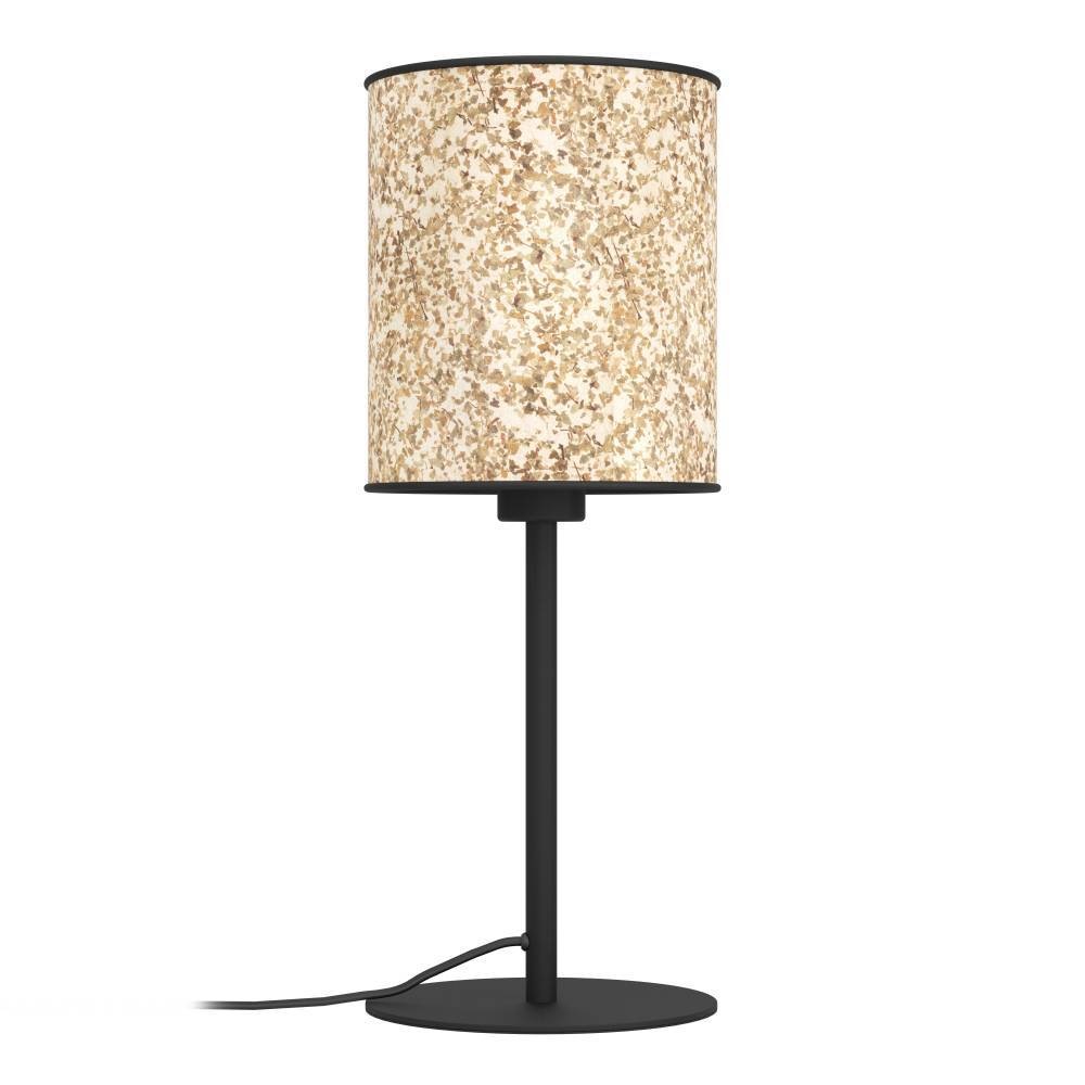 EGLO Tischleuchte »BUTTERBURN Tischlampe, Stahl und Textil, Nachttischlampe, E27, Lampe«, 1 flammig, Leuchtmittel E27 | ohne Leuchtmittel, BUTTERBURN, Schwarz, Grün, Beige, H47,5 x Ø18 cm, IP20