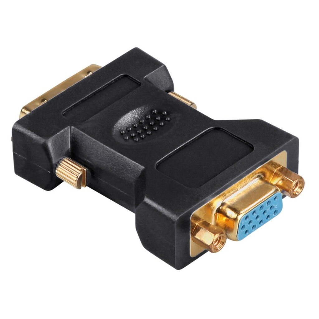 Hama Video-Adapter »VGA-DVI-Adapter, DVI-Stecker - VGA-Kupplung, vergoldet geschirmt«, DVI zu VGA