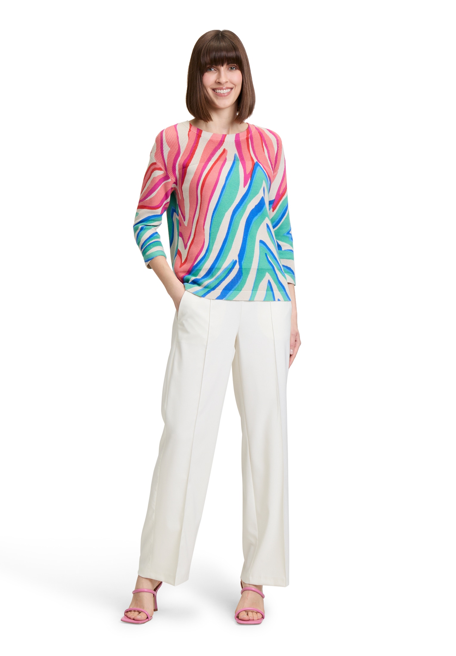 Betty Barclay Rundhalspullover »Feinstrickpullover mit Print«