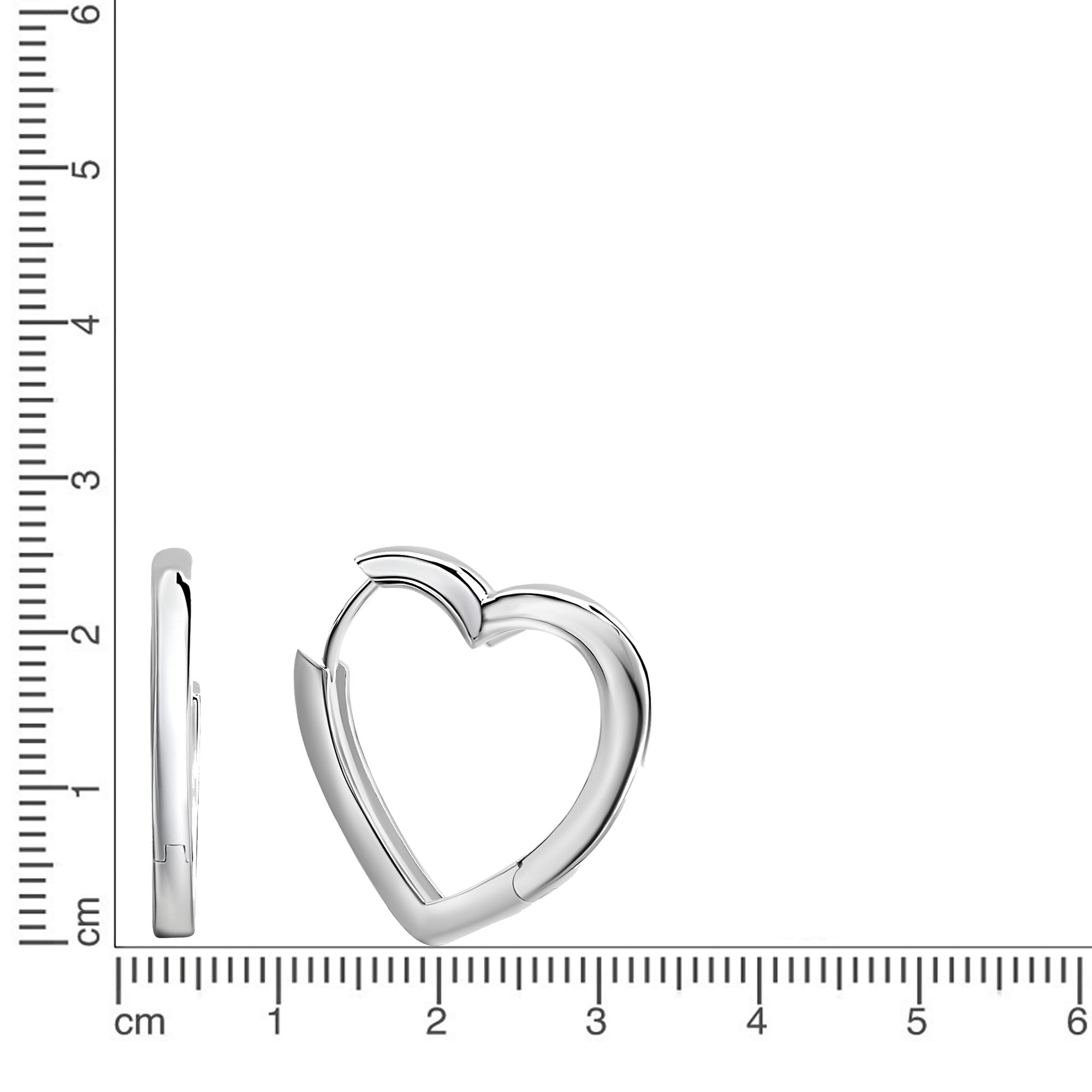 Firetti Paar Creolen »Schmuck Geschenk Silber 925 Ohrschmuck Ohrringe Herz«