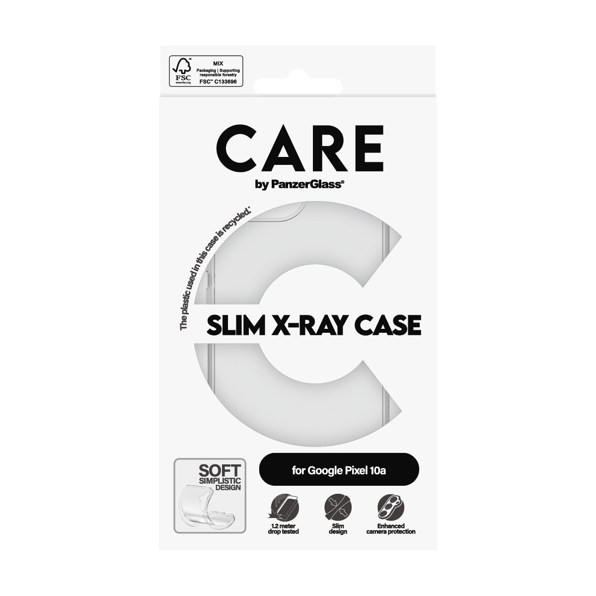 CARE by PanzerGlass Handyhülle »SLIM X-Ray Case für Google Pixel 10a« Smartphones Backcover, Schutzhülle, Handyschutzhülle, Case, Schutzcase, stoßfest