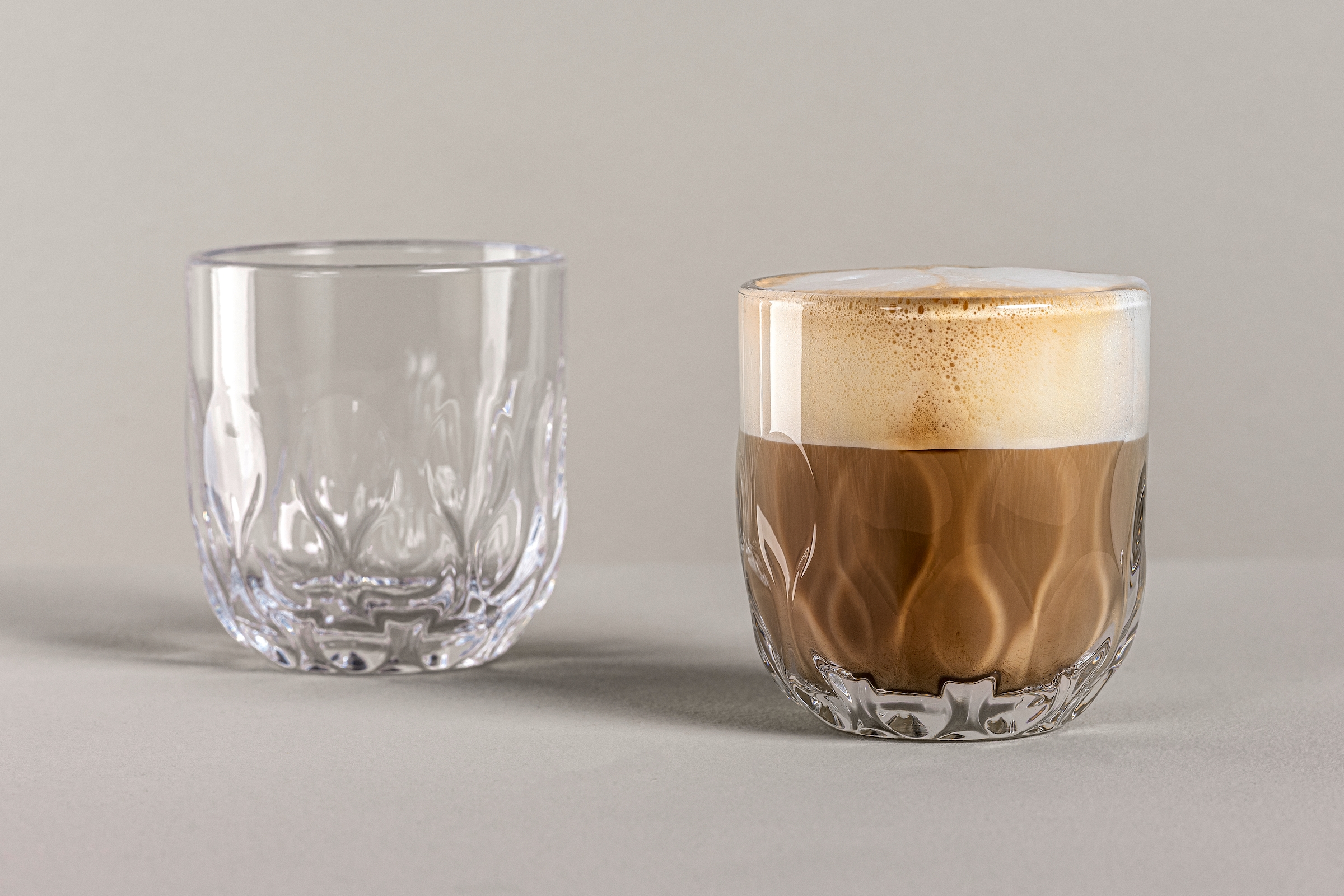LEONARDO Gläser-Set »Kaffee-Glas GOCCE, 220 ml, 6er-Set« 3. Variante, mit Tropfenrelief
